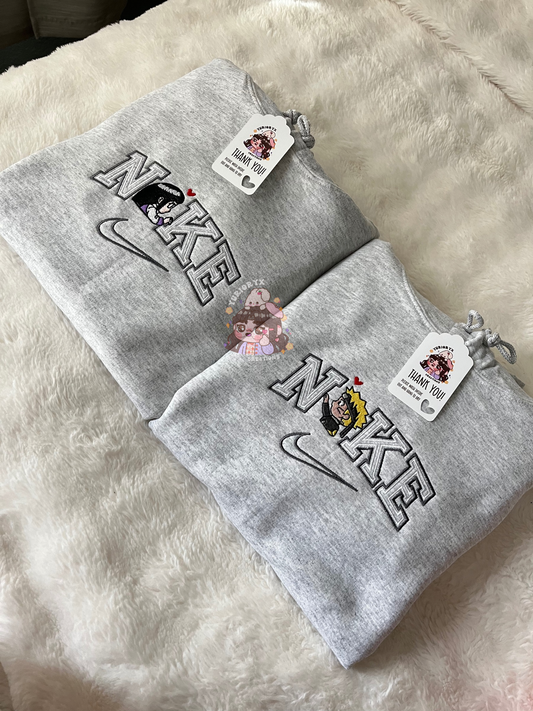 Naruto & Hinata Duo embroidered sweaters 🩶 *pre-order*