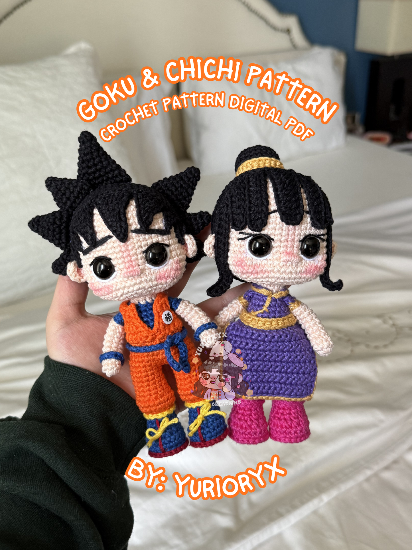 Digital Pattern PDF - Goku & Chichi 🐉 (ENG)