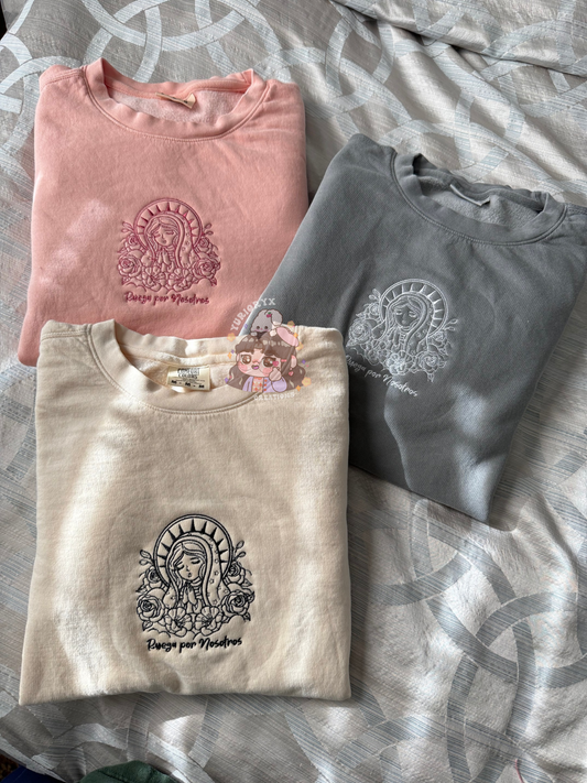 “Ruega por Nosotros” embroidered sweater ❤️ *pre-order*