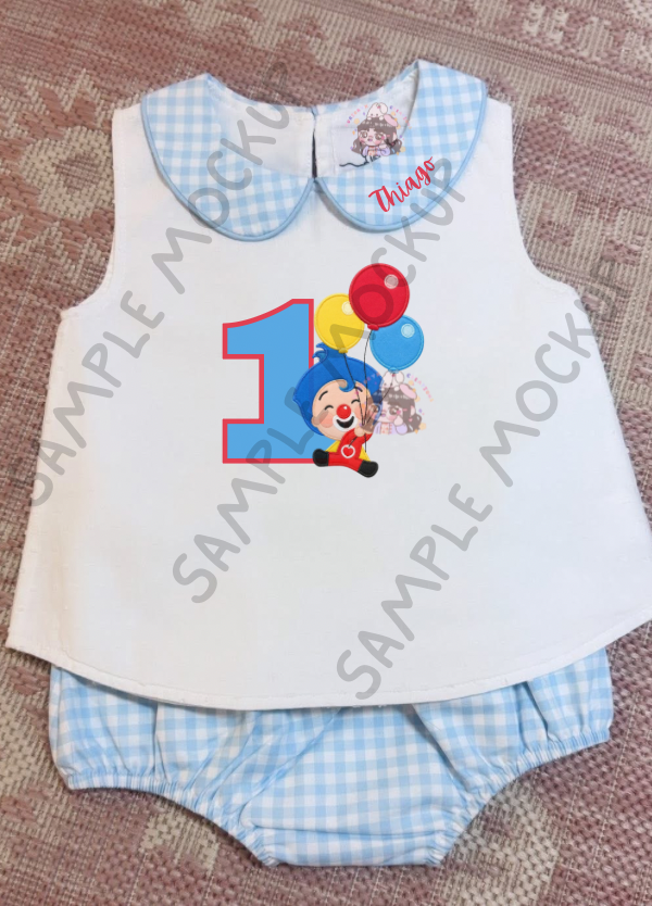 Gingham Swiss Baby set - Circus Birthday πͺπ