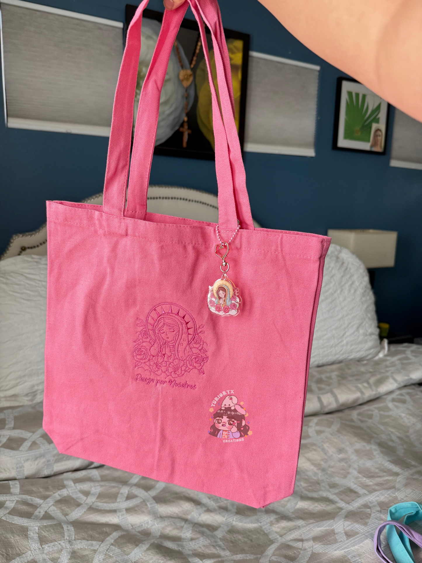 Ruega por Nosotros Canvas Tote Bag w/ Keychain β€οΈβπ₯ *pre-order*