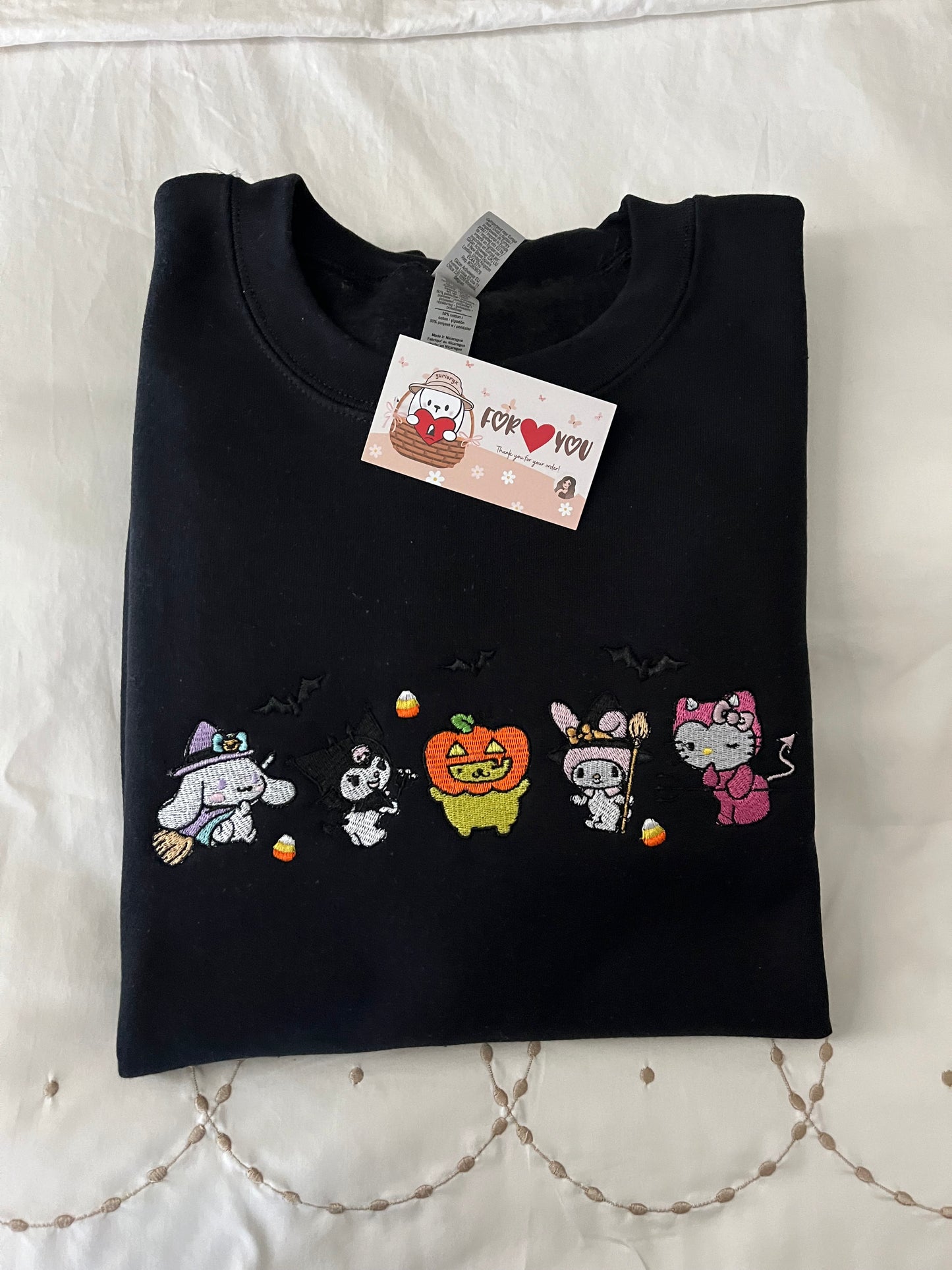 Spooky season cuties embroidered sweater 🩷 *pre-order*