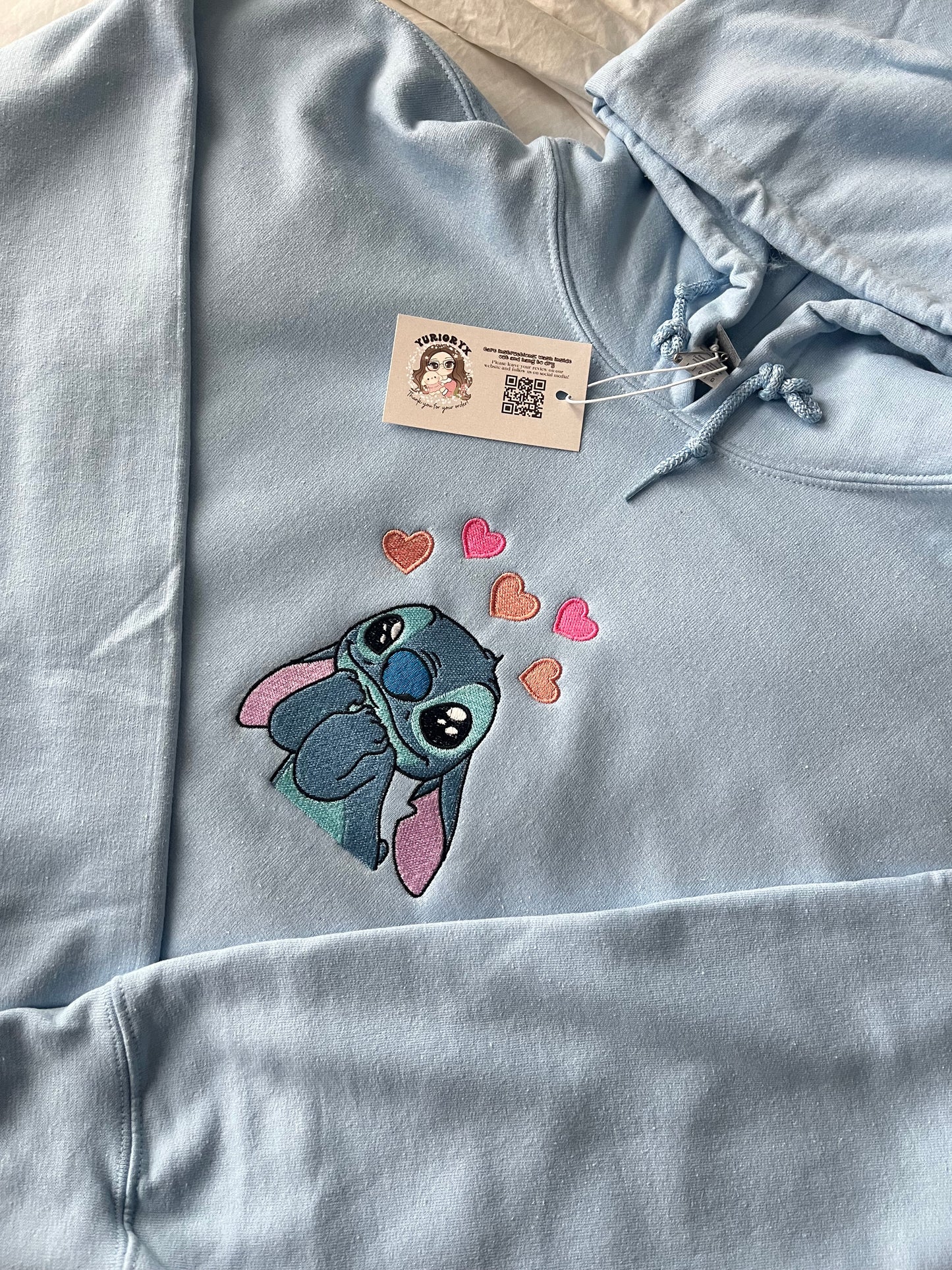 In love blue alien embroidered sweater π *pre-order*