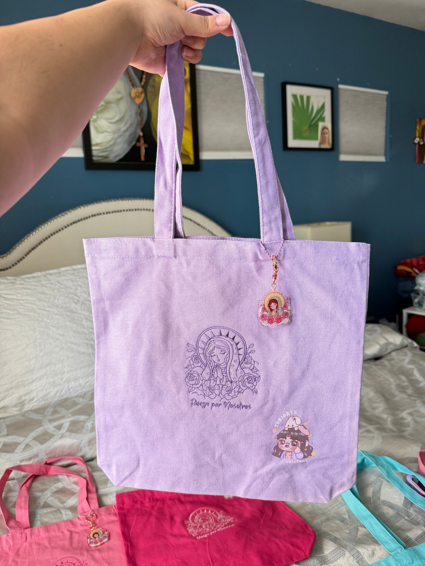 Ruega por Nosotros Canvas Tote Bag w/ Keychain β€οΈβπ₯ *pre-order*