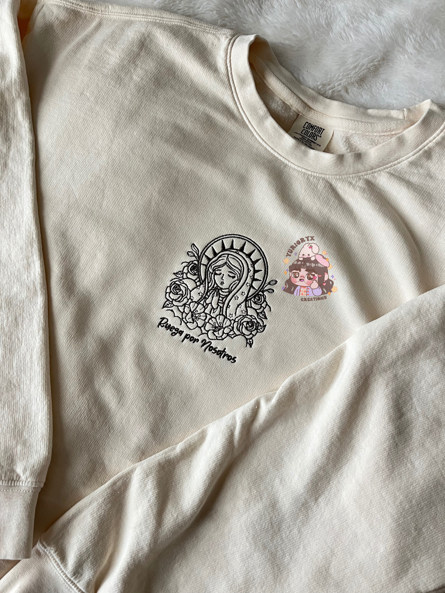 “Ruega por Nosotros” embroidered sweater ❤️ *pre-order*