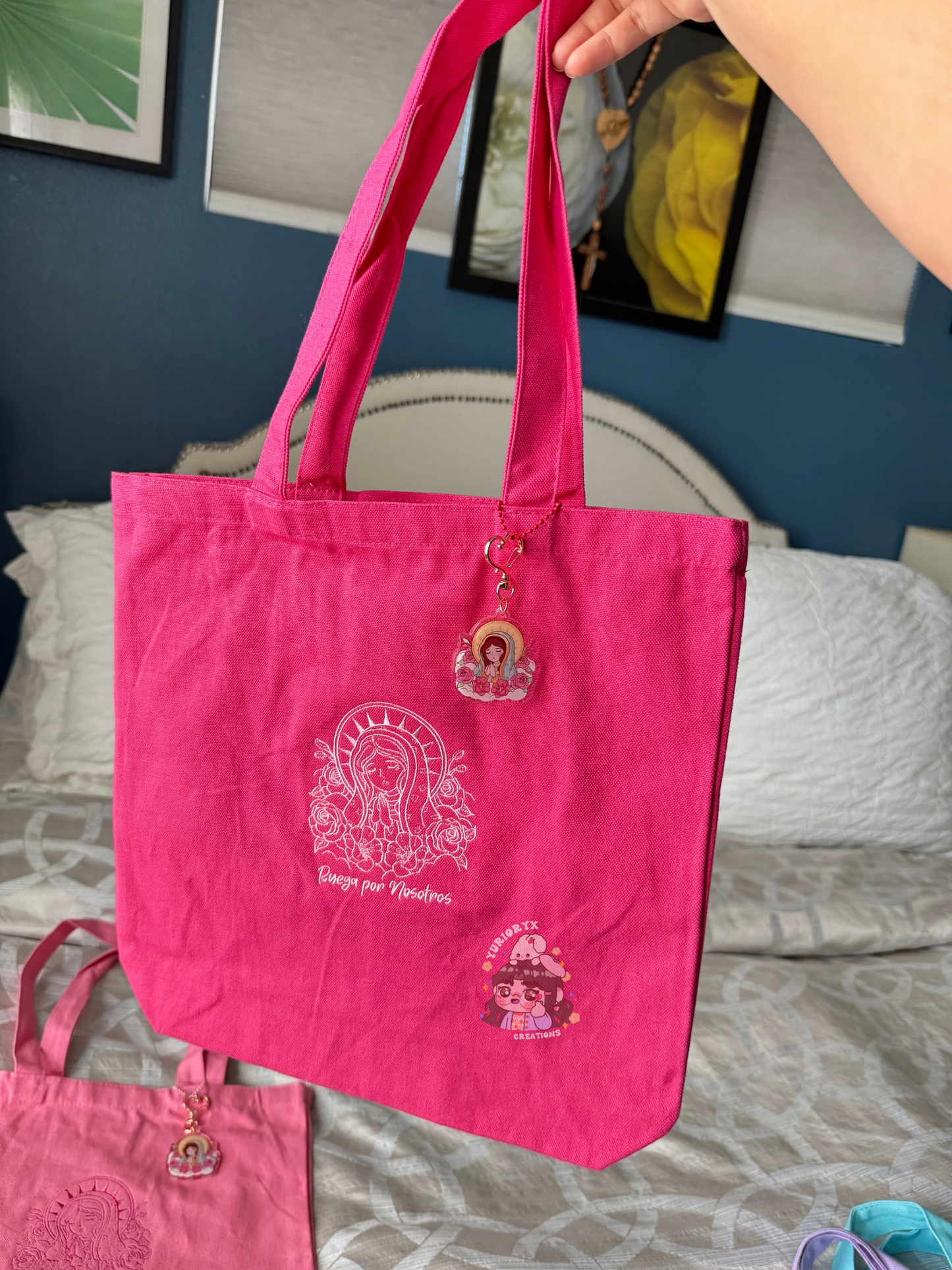 Ruega por Nosotros Canvas Tote Bag w/ Keychain β€οΈβπ₯ *pre-order*