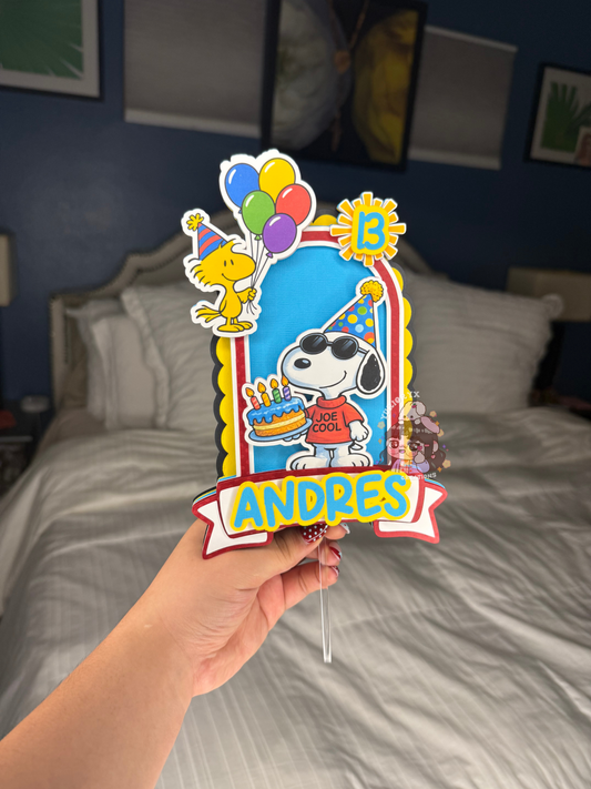 Birthday Puppy Joe Cool Cake Topper ๐ฅณ