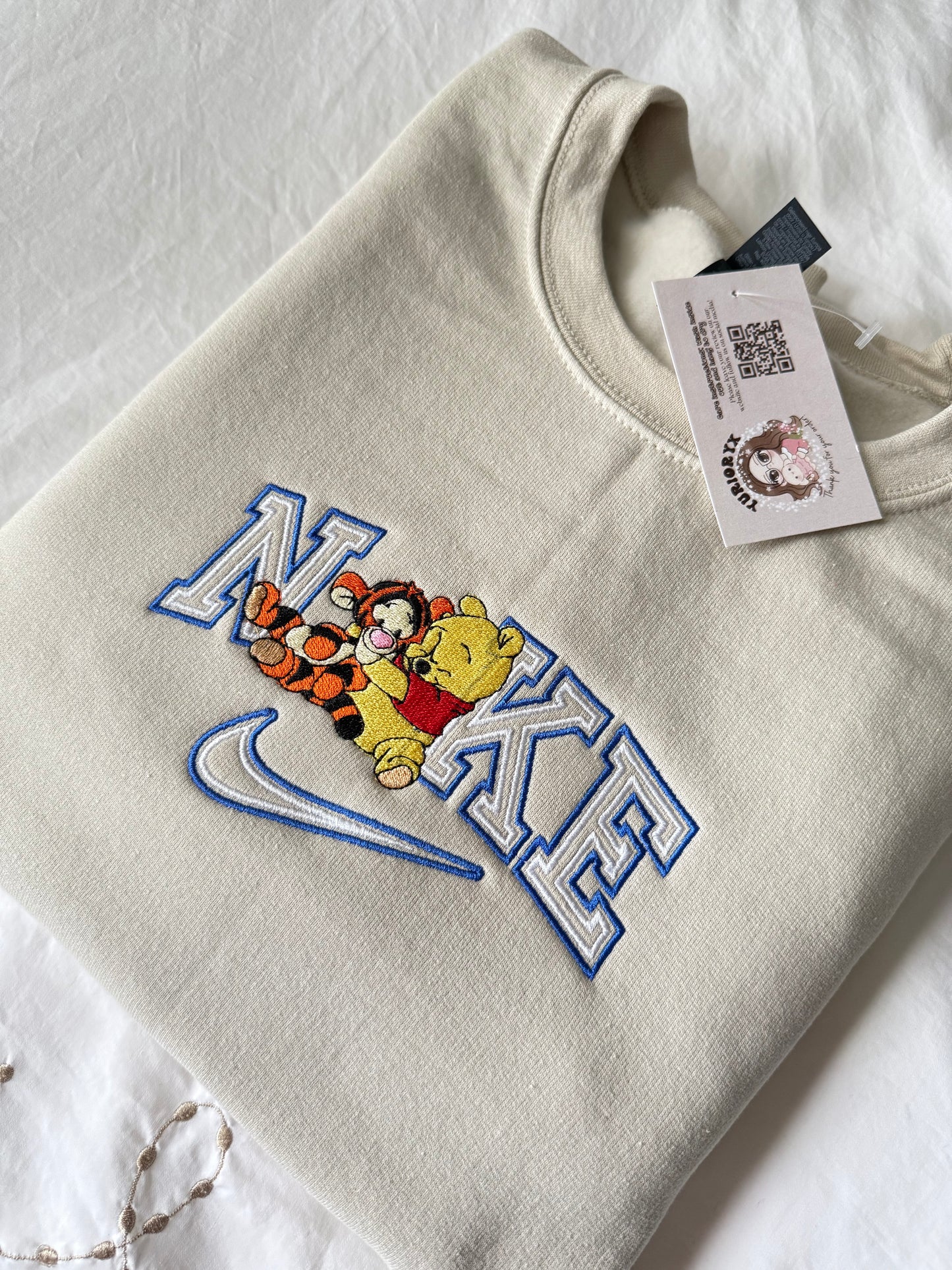 Pooh & Tigger embroidered sweater 🧡 *pre-order*