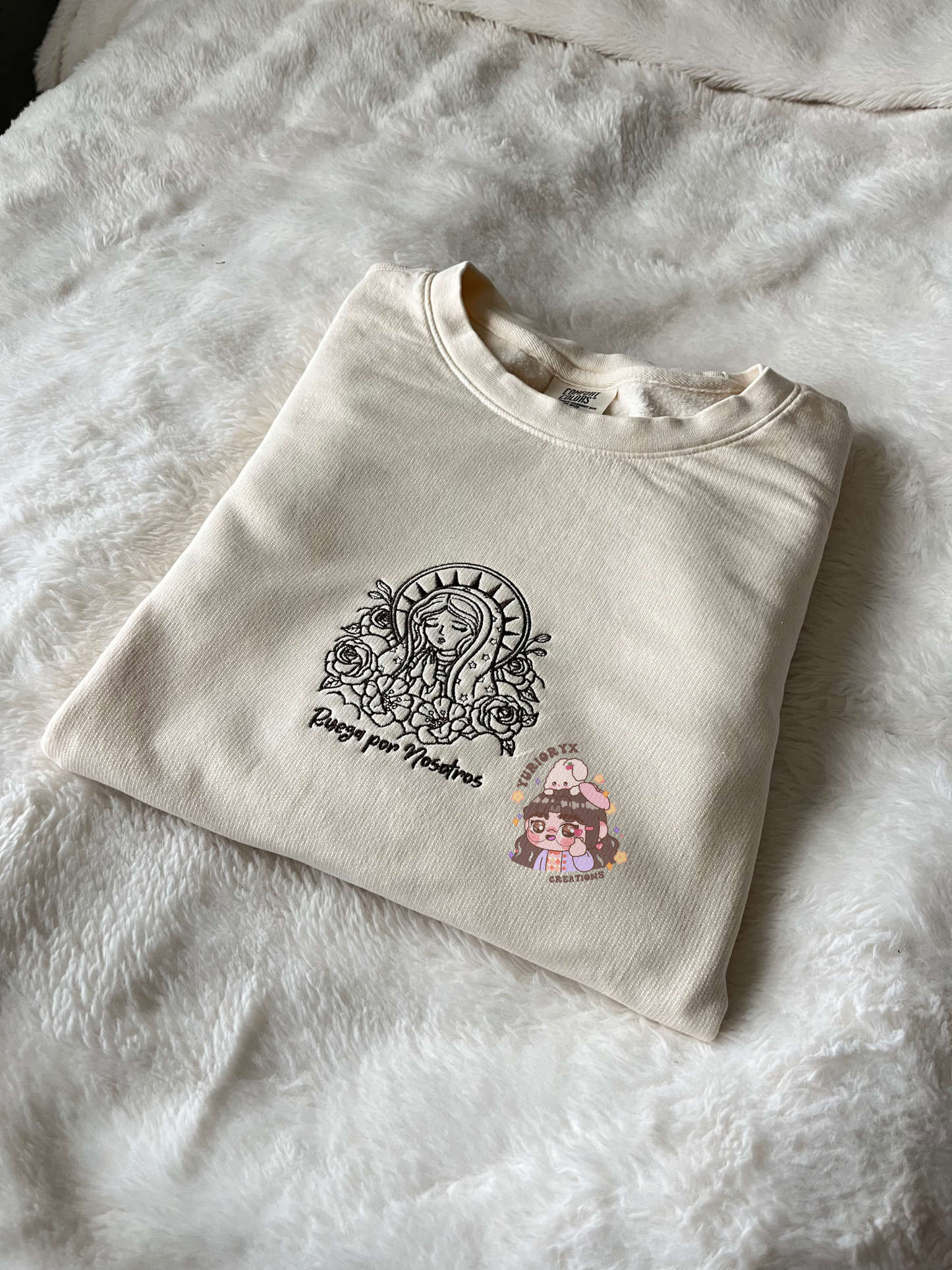 “Ruega por Nosotros” embroidered sweater ❤️ *pre-order*
