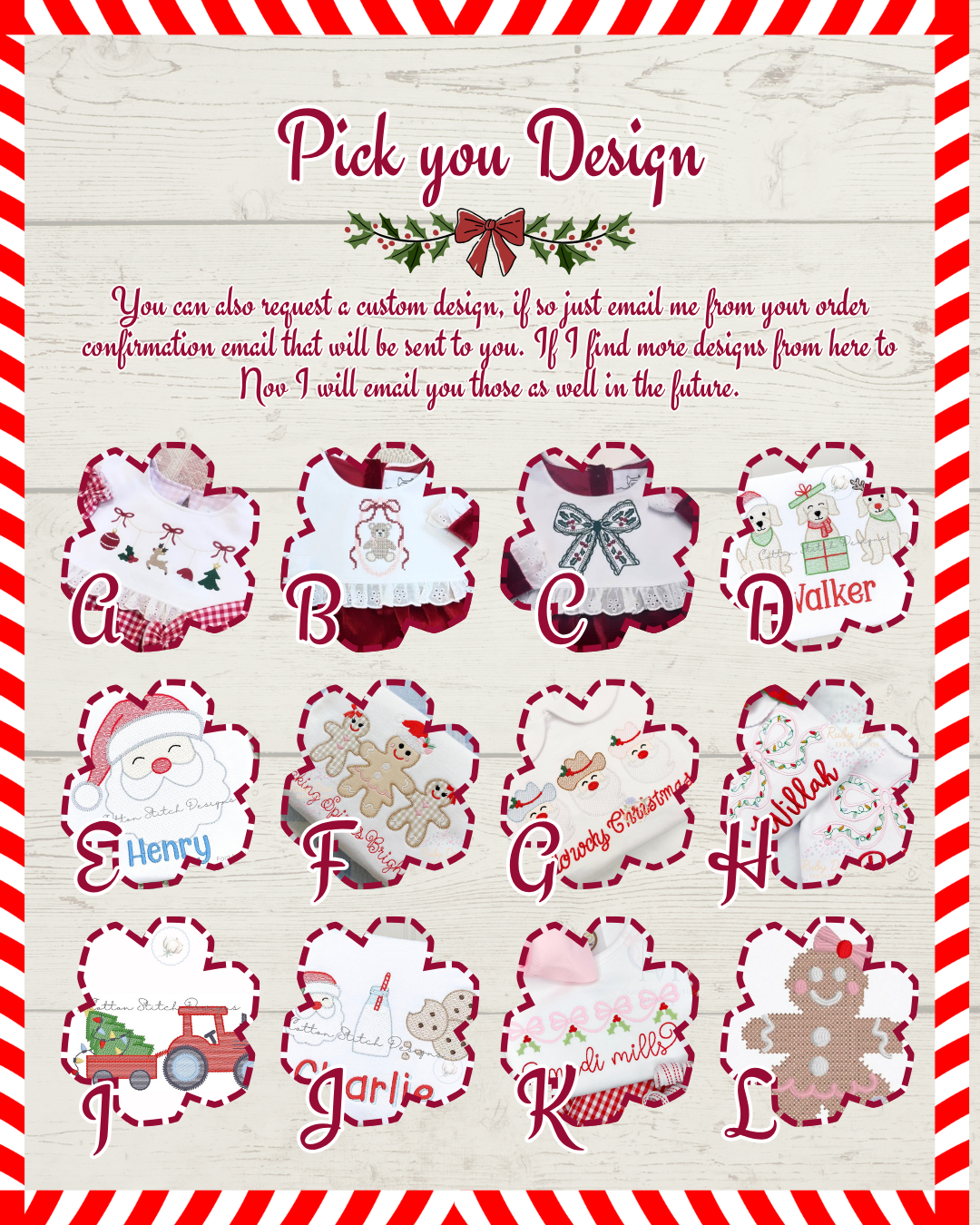Christmas Baby Heirloom Apparel 🎄 *Pre-order* (Est. shipped late Nov)