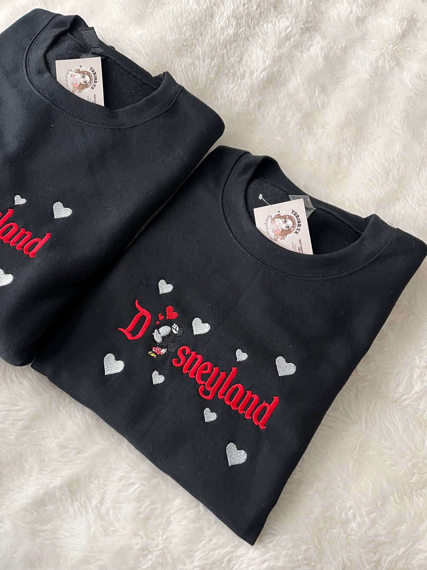 Comic Mike & Mika duo embroidered sweaters 💗 *pre-order*