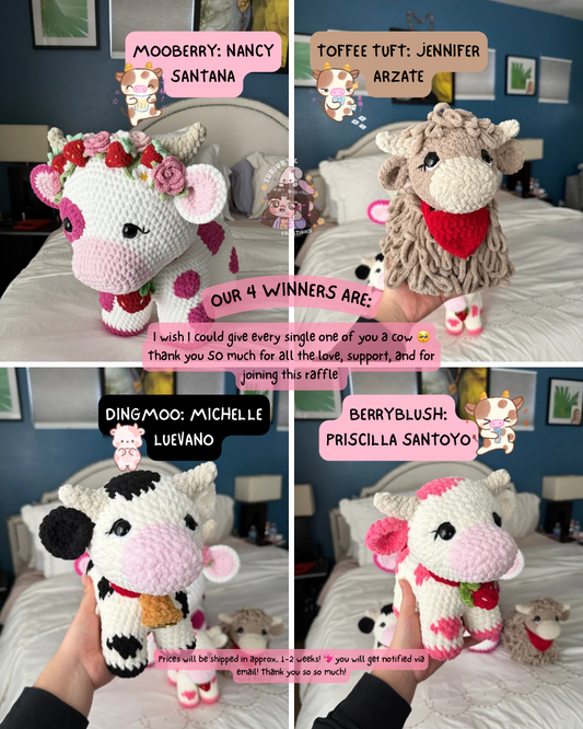 *CLOSED* MooBerry Jumbo Strawberry Cow Raffle Ticket 🎟️🍓🐮