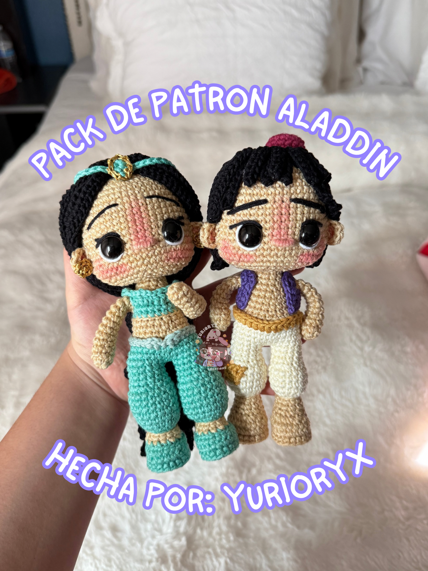 Patron PDF - Aladdin y Jasmine duo 💜