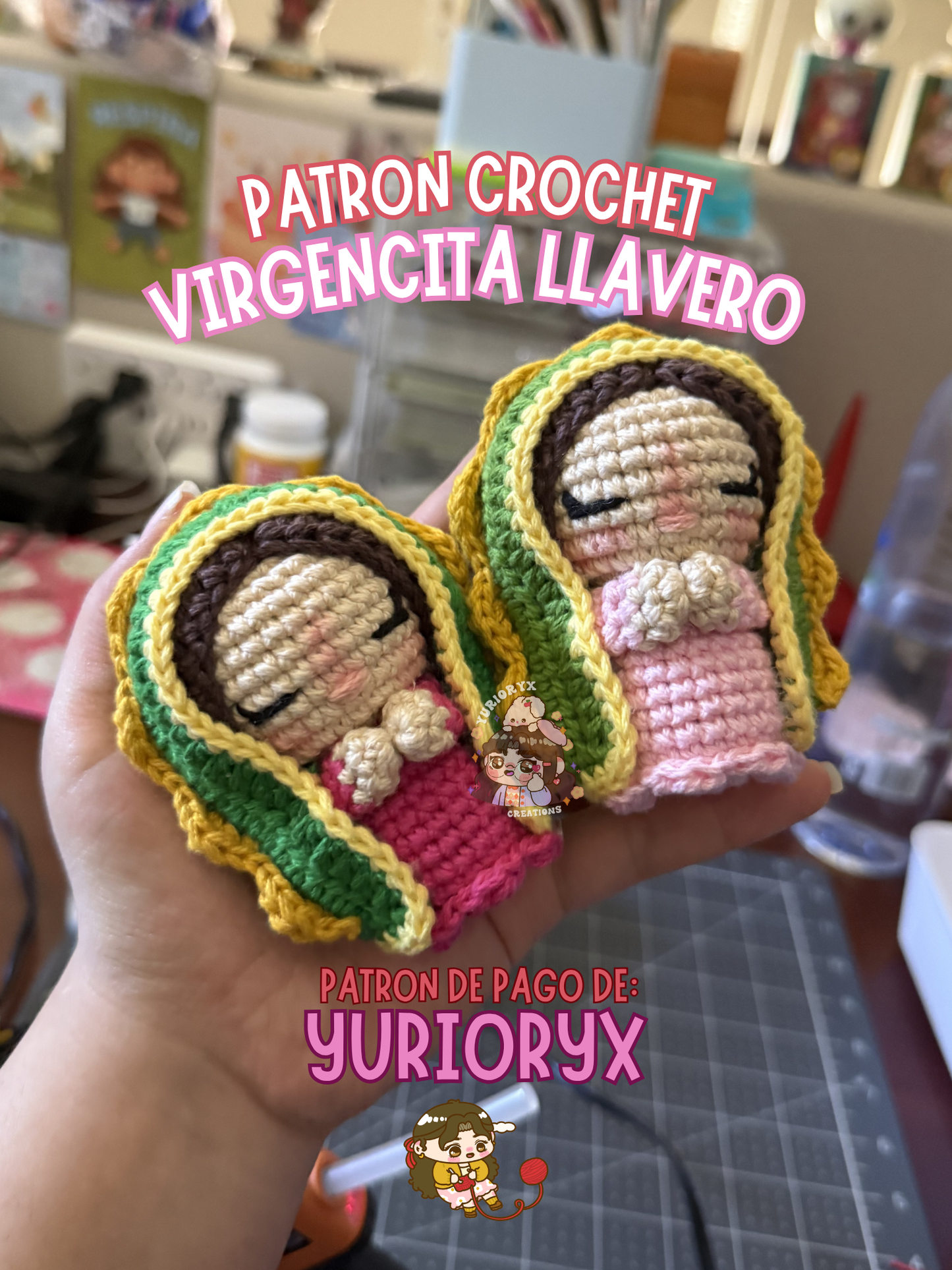 Digital Patron PDF - Virgencita llavero 💖 (ESP)