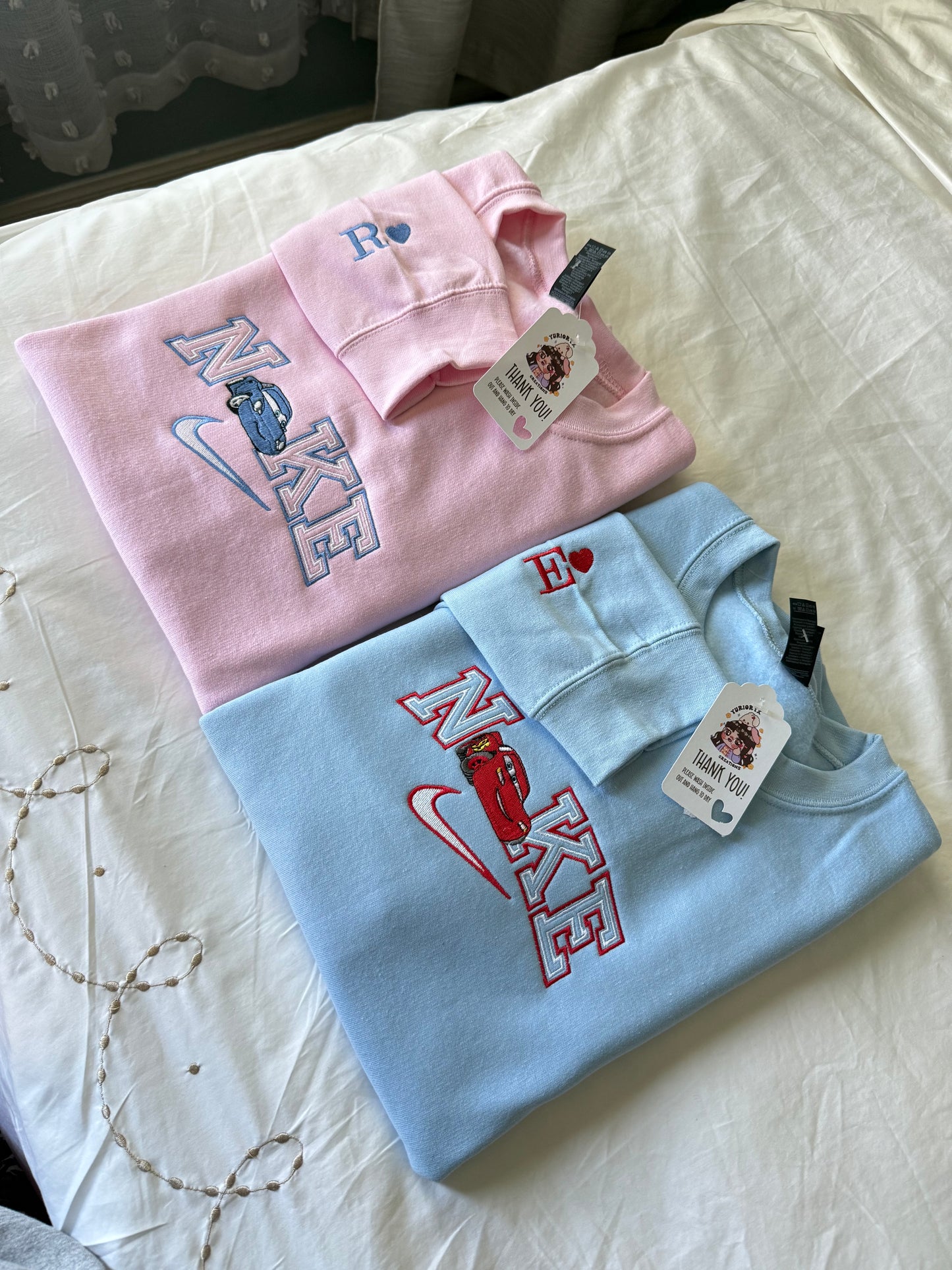 Love Cars duo embroidered sweaters 🏎️ *pre-order*