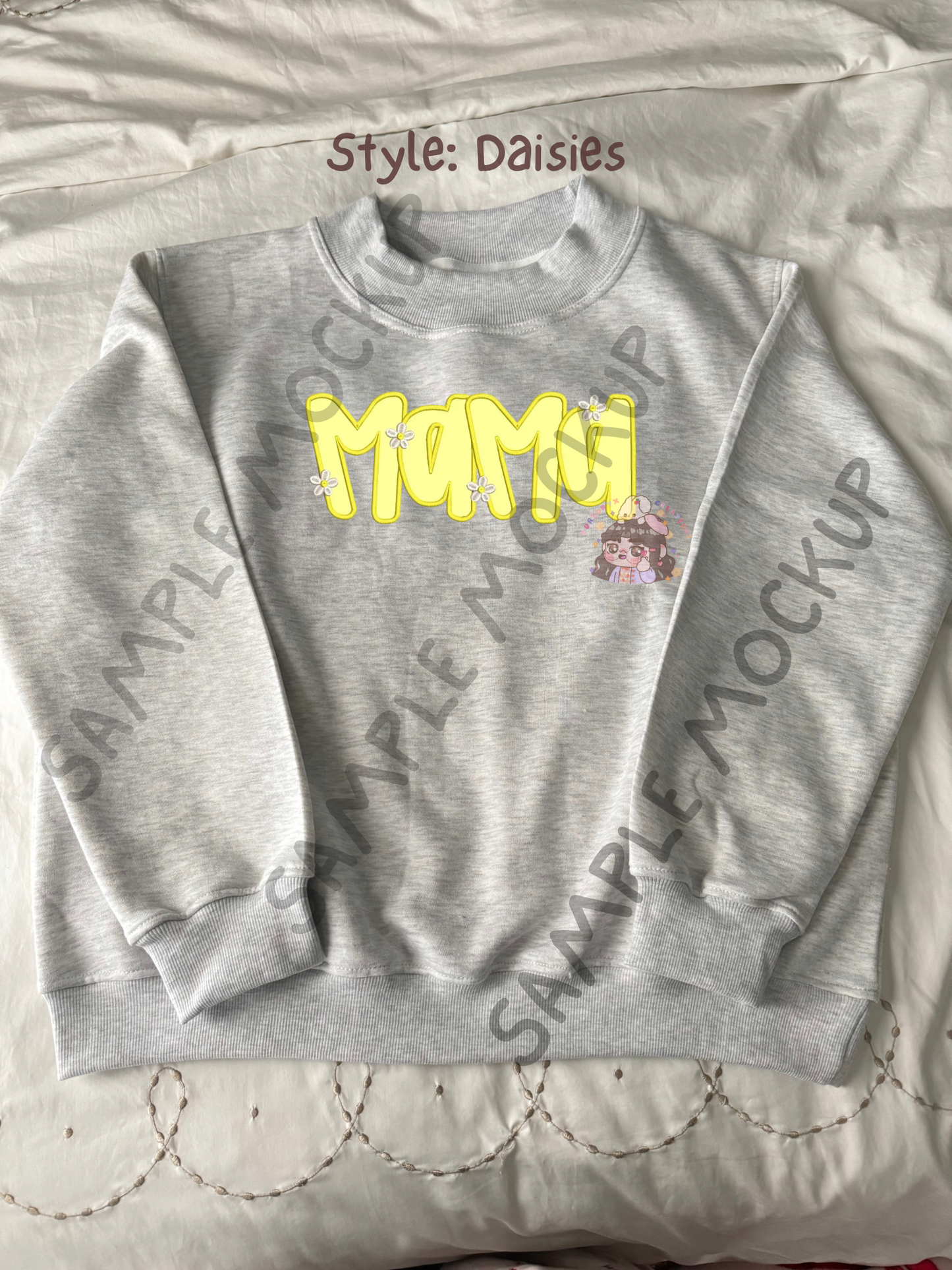 Mama embroidered mock neck sweaters 💝 *pre-order*