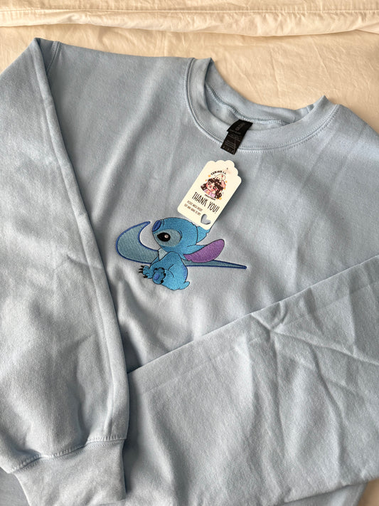 Blue & Pink Alien Duo embroidered sweaters 💙 *pre-order*