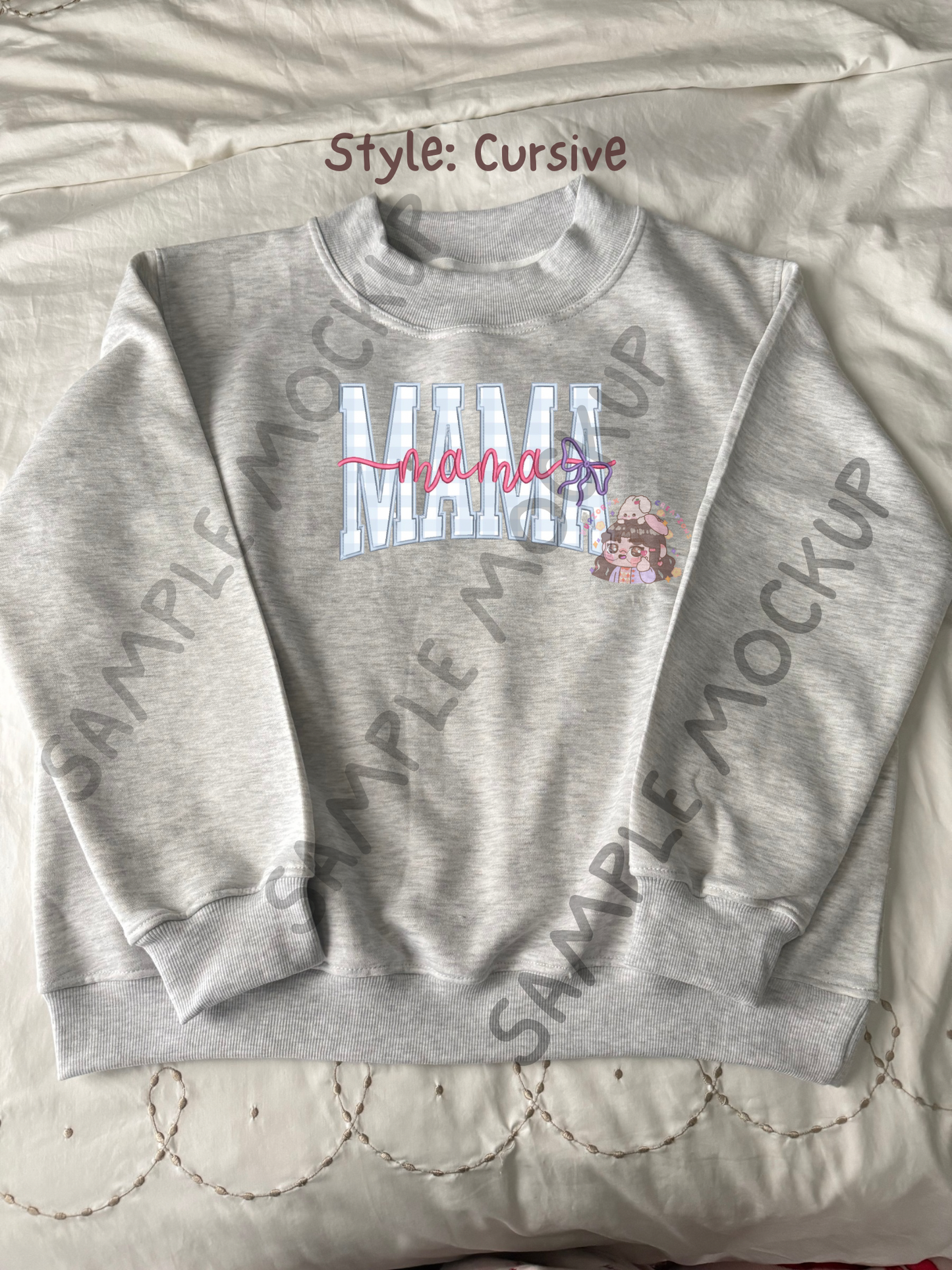Mama embroidered mock neck sweaters 💝 *pre-order*