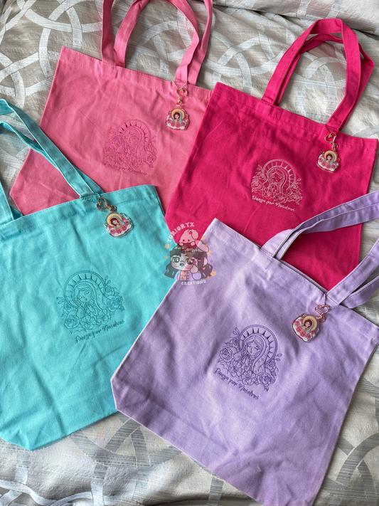 Ruega por Nosotros Canvas Tote Bag w/ Keychain ❤️‍🔥 *pre-order*