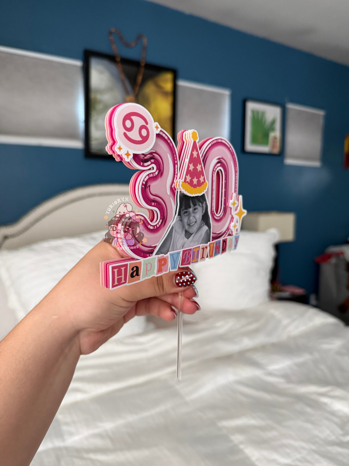 Personalized Headshot Birthday Cake topper 🎂