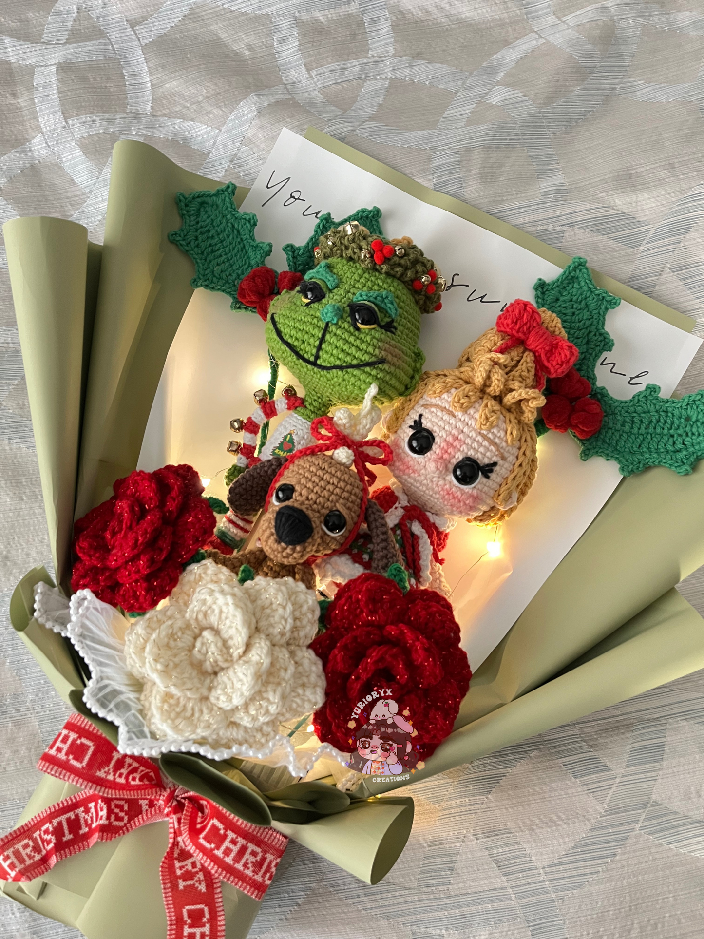 Grinchmas Crochet Eternal Bouquet 🎄