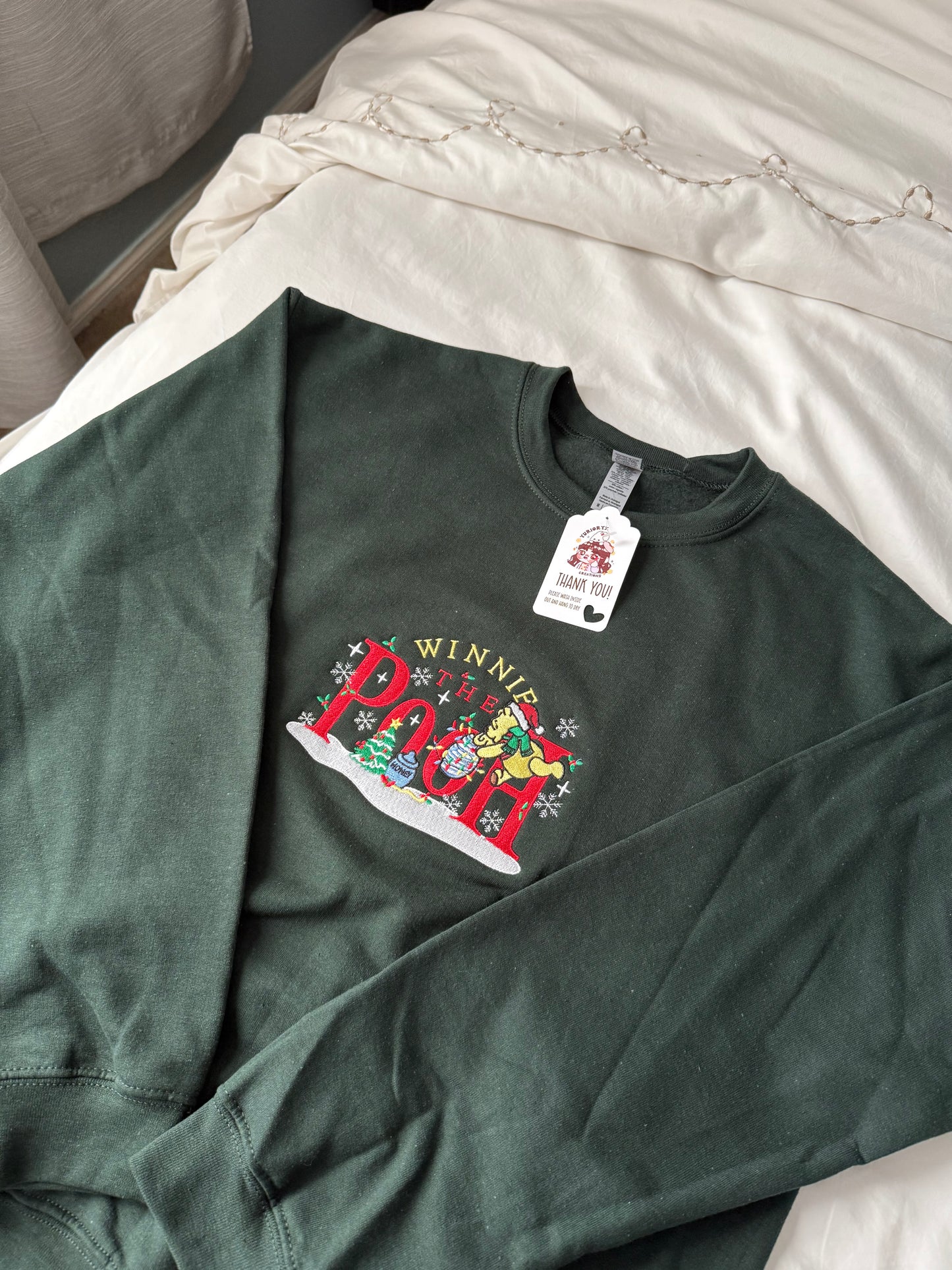 Christmas Pooh embroidered sweater 🎄 *pre-order*