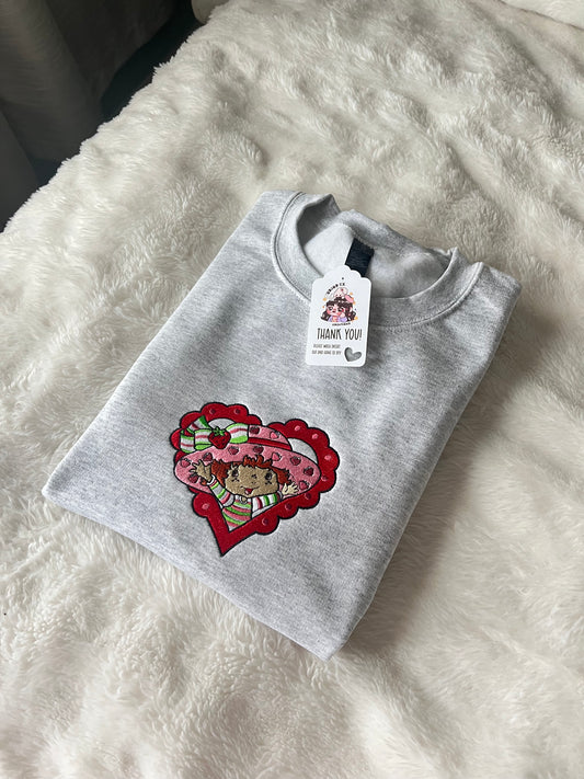 Strawberry embroidered sweater 🍓 *pre-order*