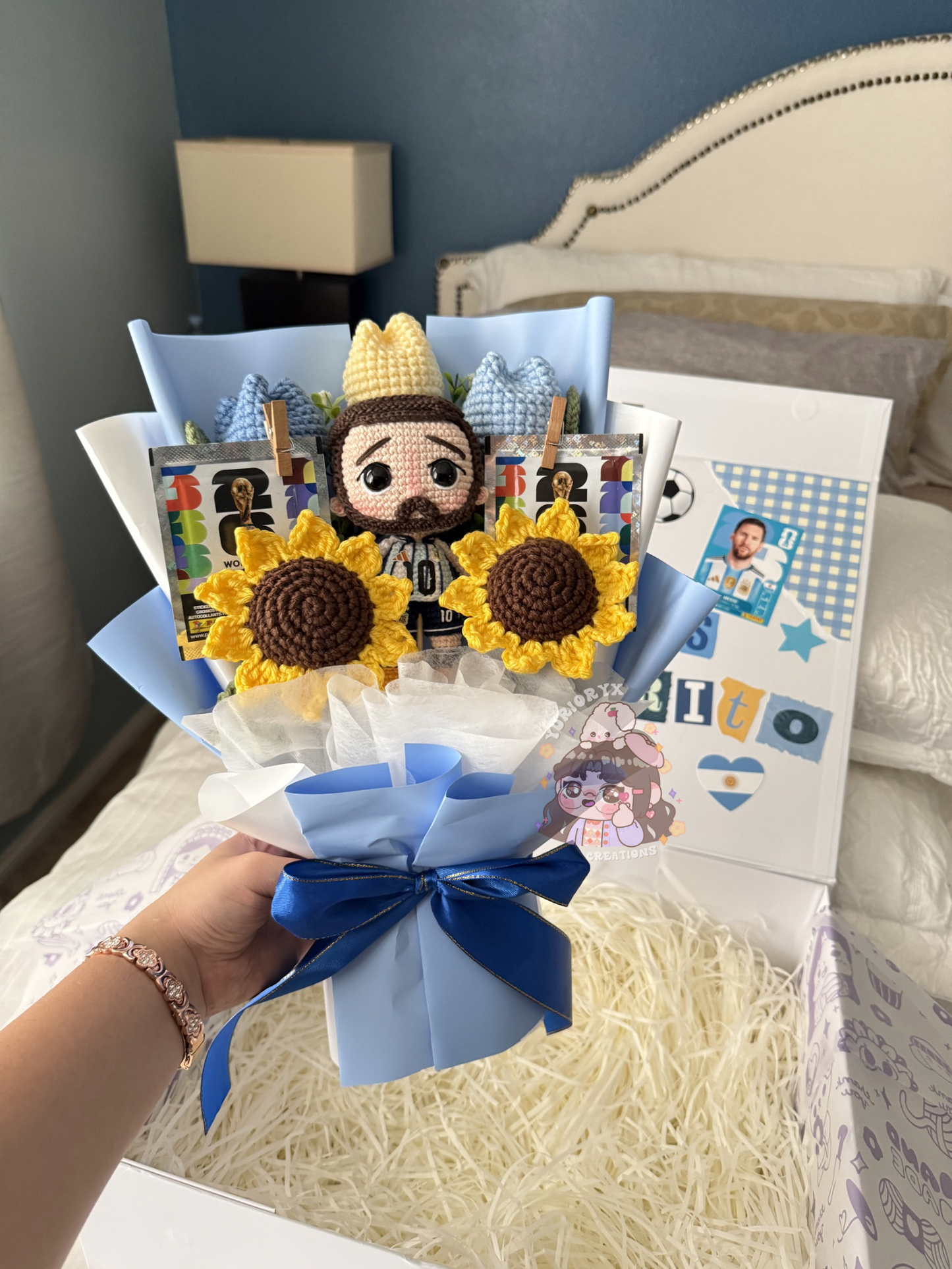 Messi WC2026 Crochet Bouquet 🇦🇷
