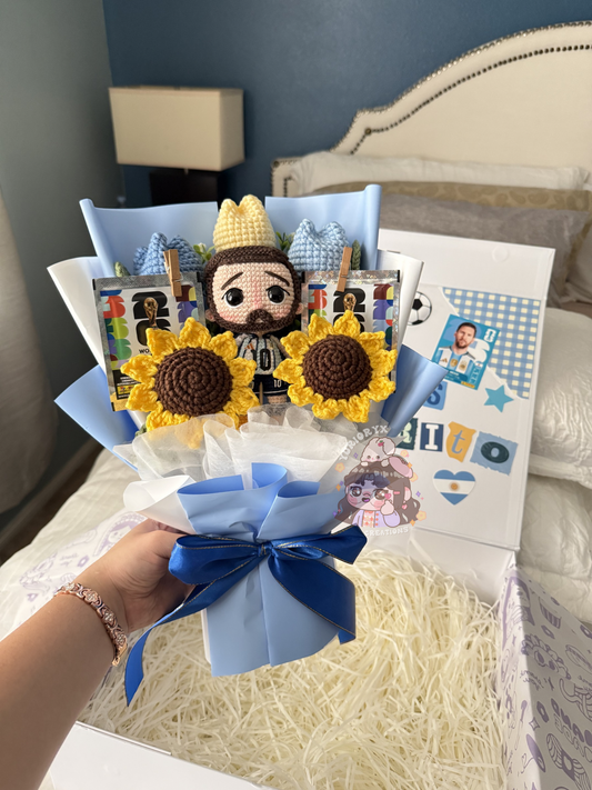 Messi WC2026 Crochet Bouquet 🇦🇷
