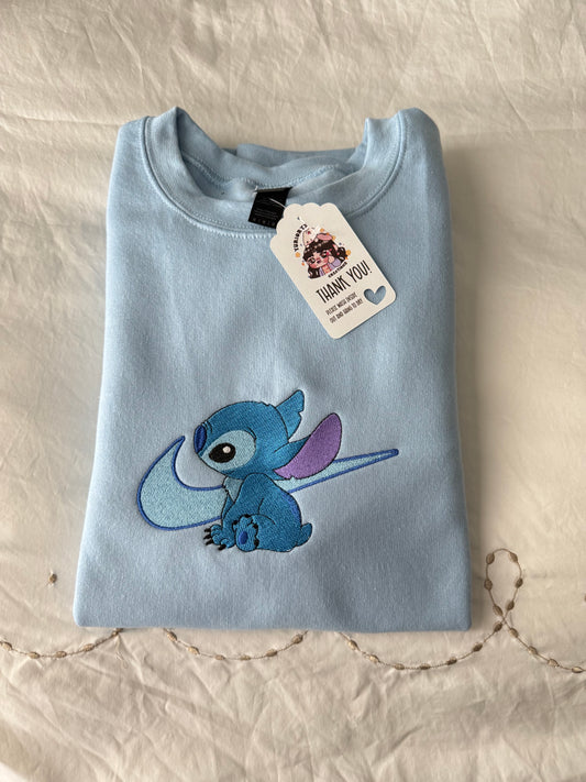 Blue & Pink Alien Duo embroidered sweaters 💙 *pre-order*