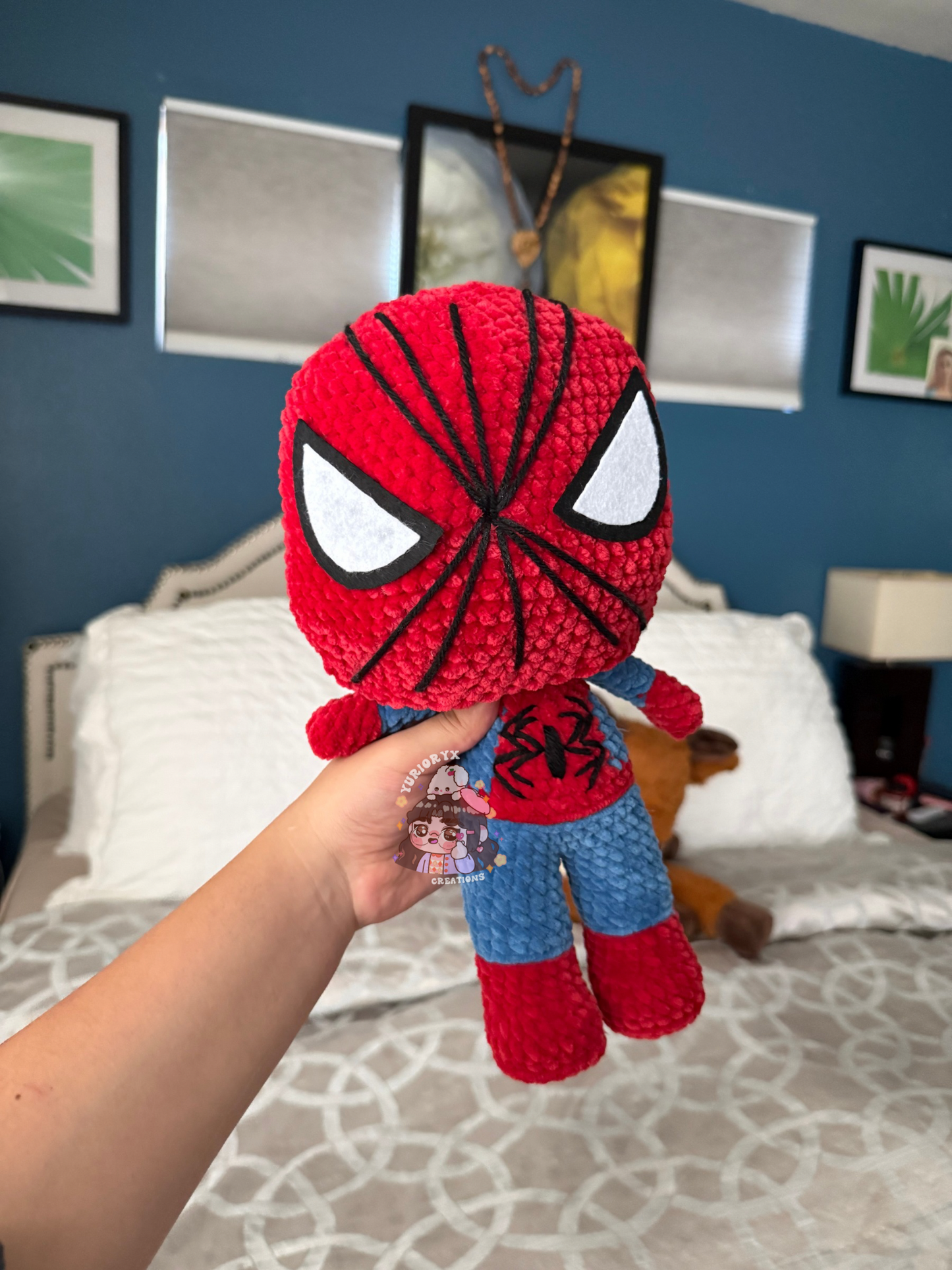 Crochet Jumbo Spidey Plush 🕸️❤️ *pre-order* (Ships Aug-Sep)