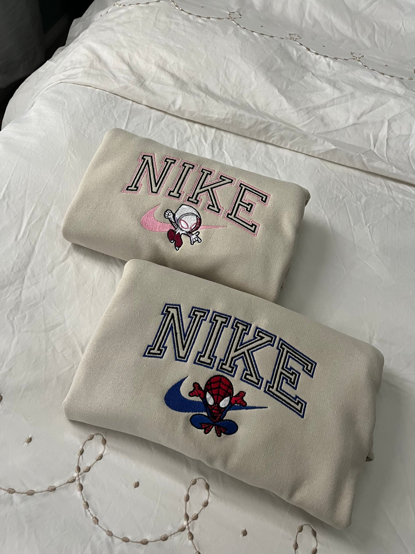 Spidey & Gwen duo embroidered sweaters 💗 *pre-order*