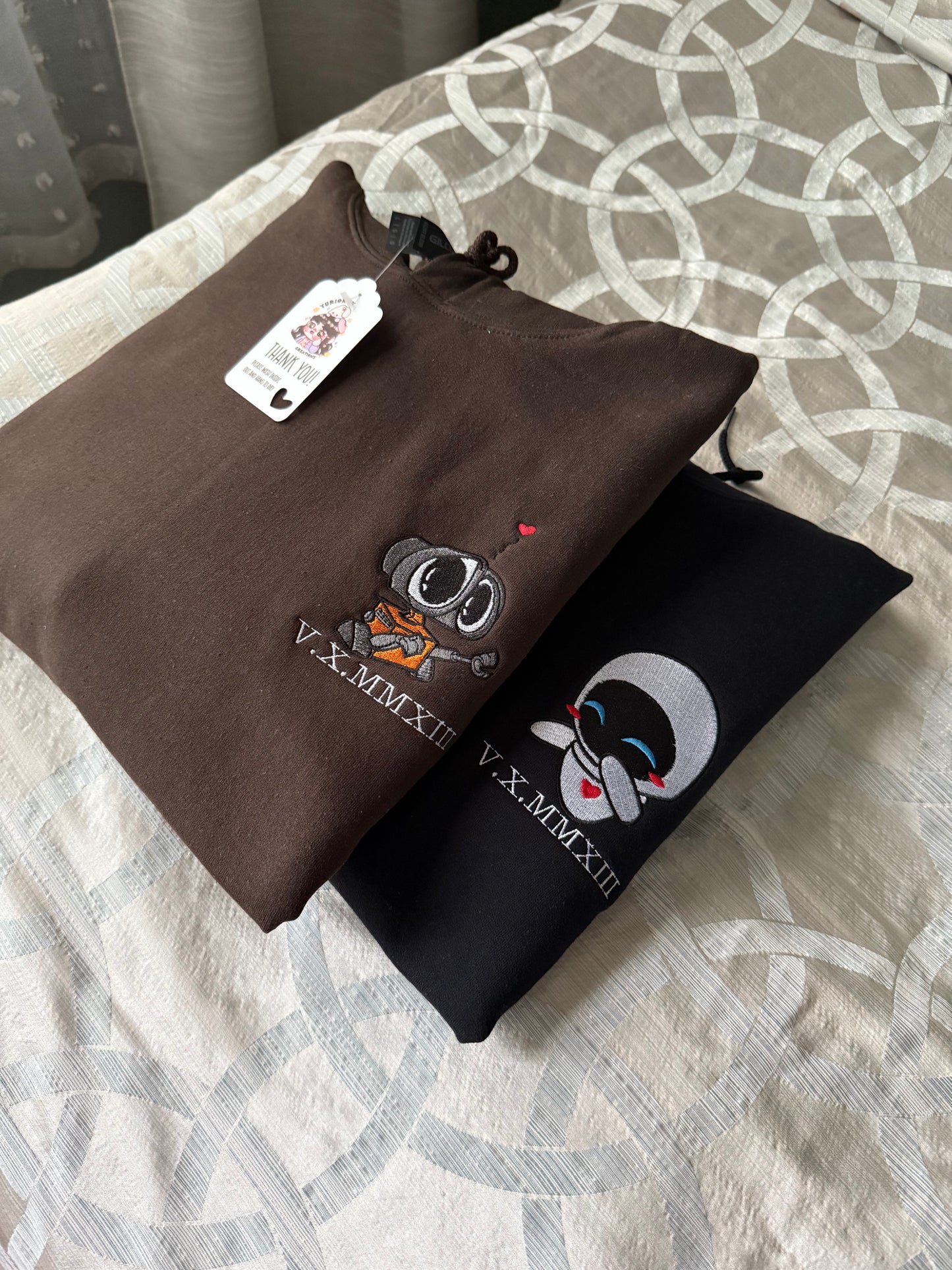 Wall-e & Eve Duo embroidered sweaters 🪴 *pre-order*