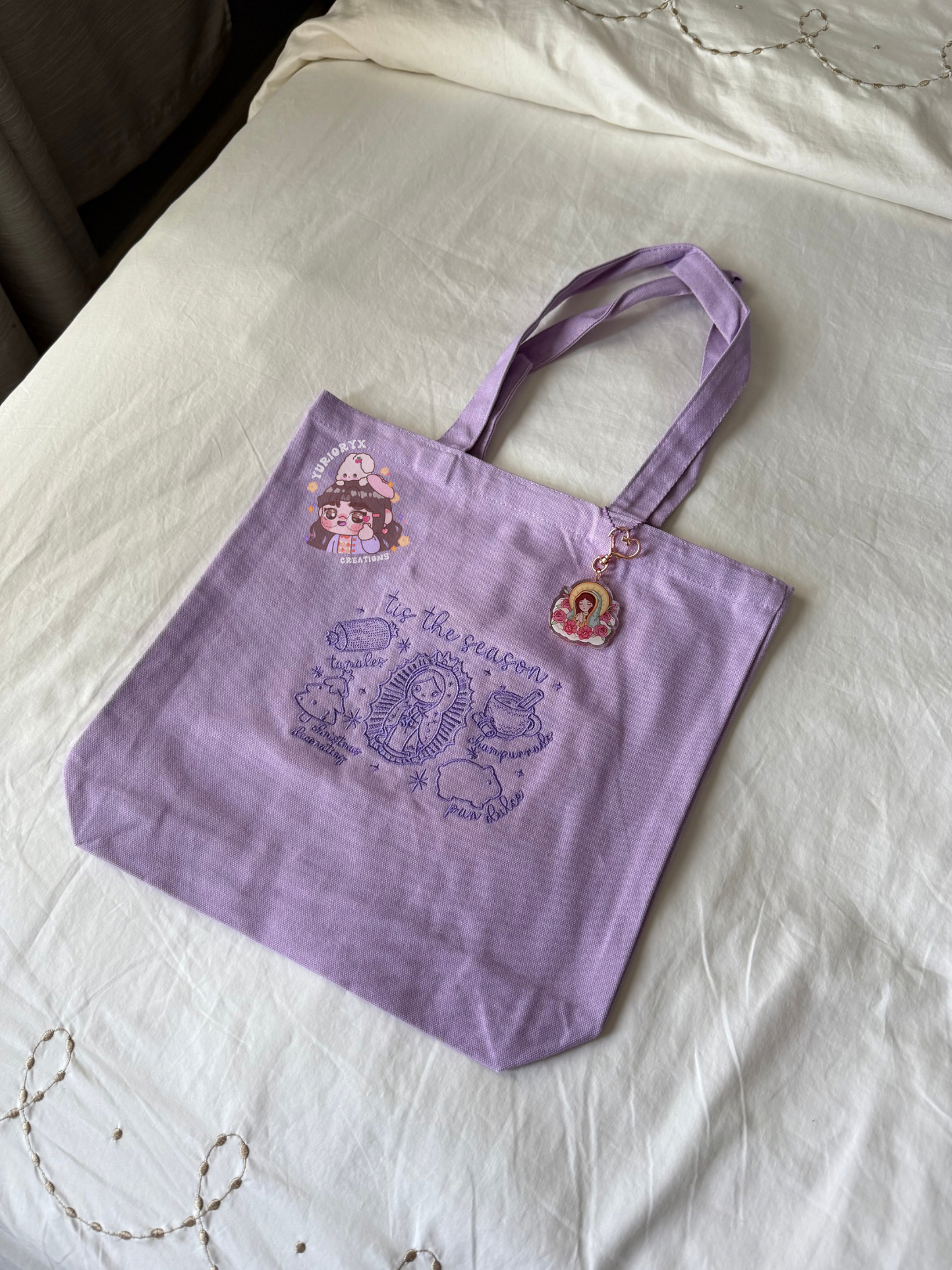 Virgencita 12 de Diciembre embroidered tote 👑 *pre-order*