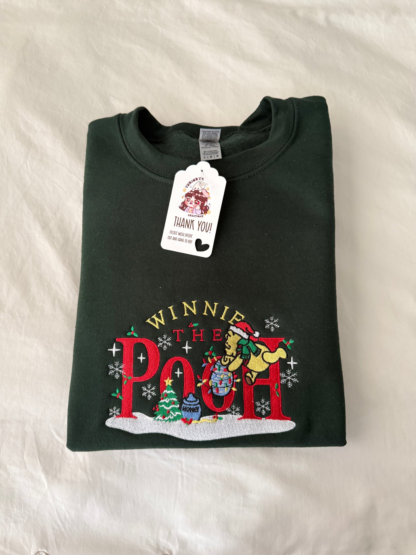 Christmas Pooh embroidered sweater 🎄 *pre-order*
