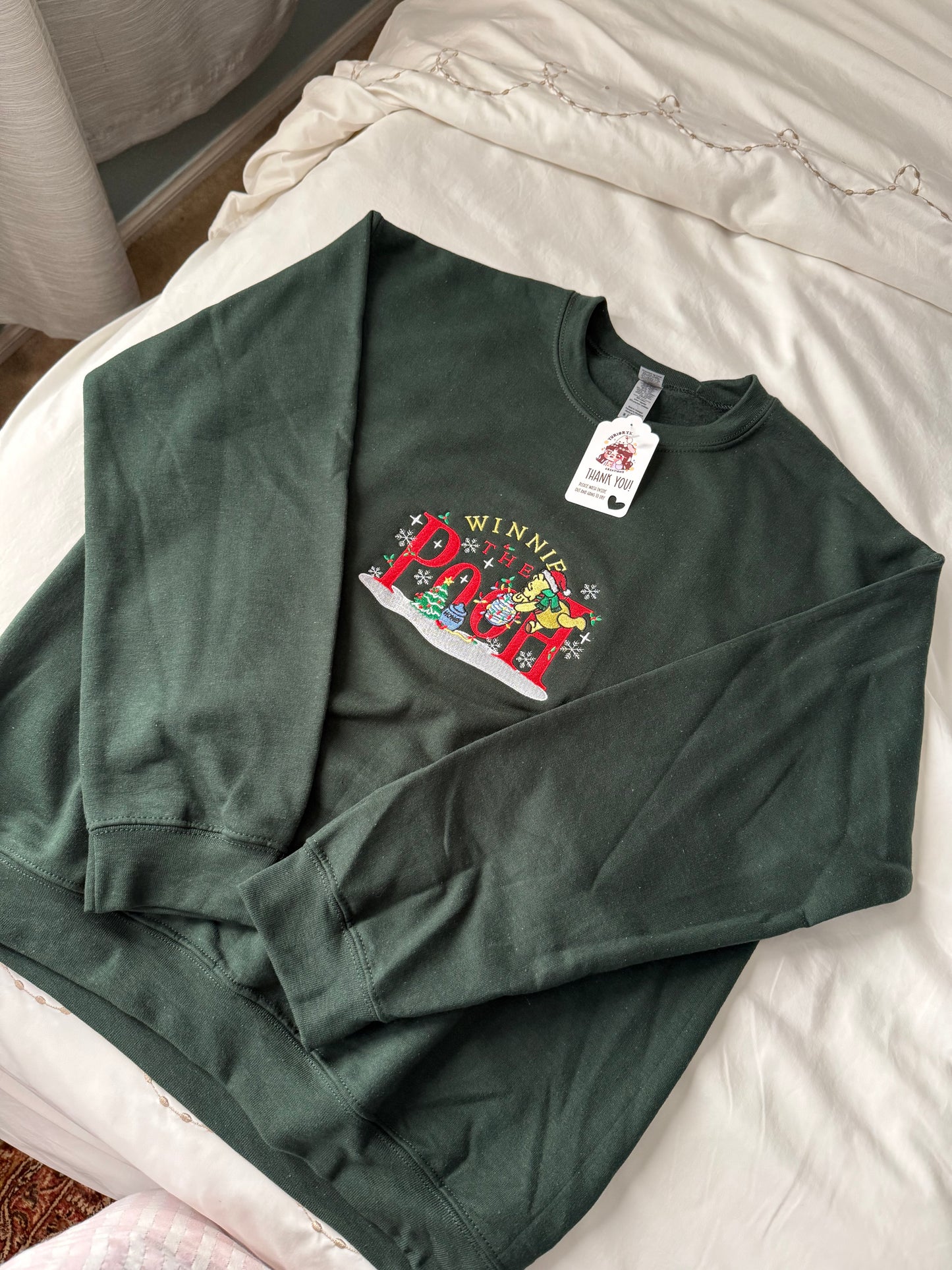 Christmas Pooh embroidered sweater 🎄 *pre-order*