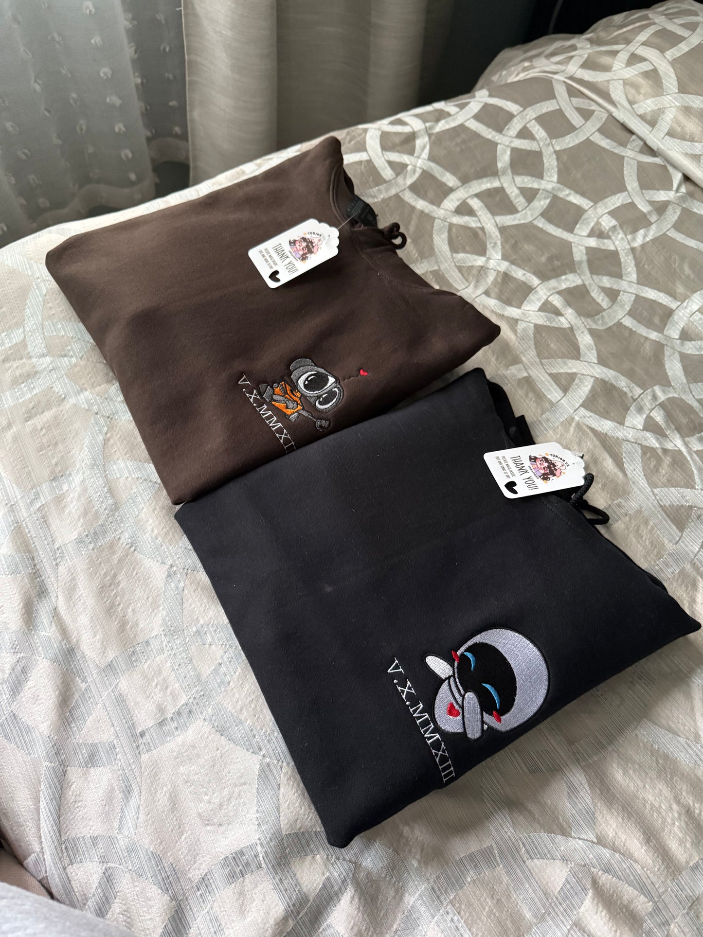 Wall-e & Eve Duo embroidered sweaters 🪴 *pre-order*