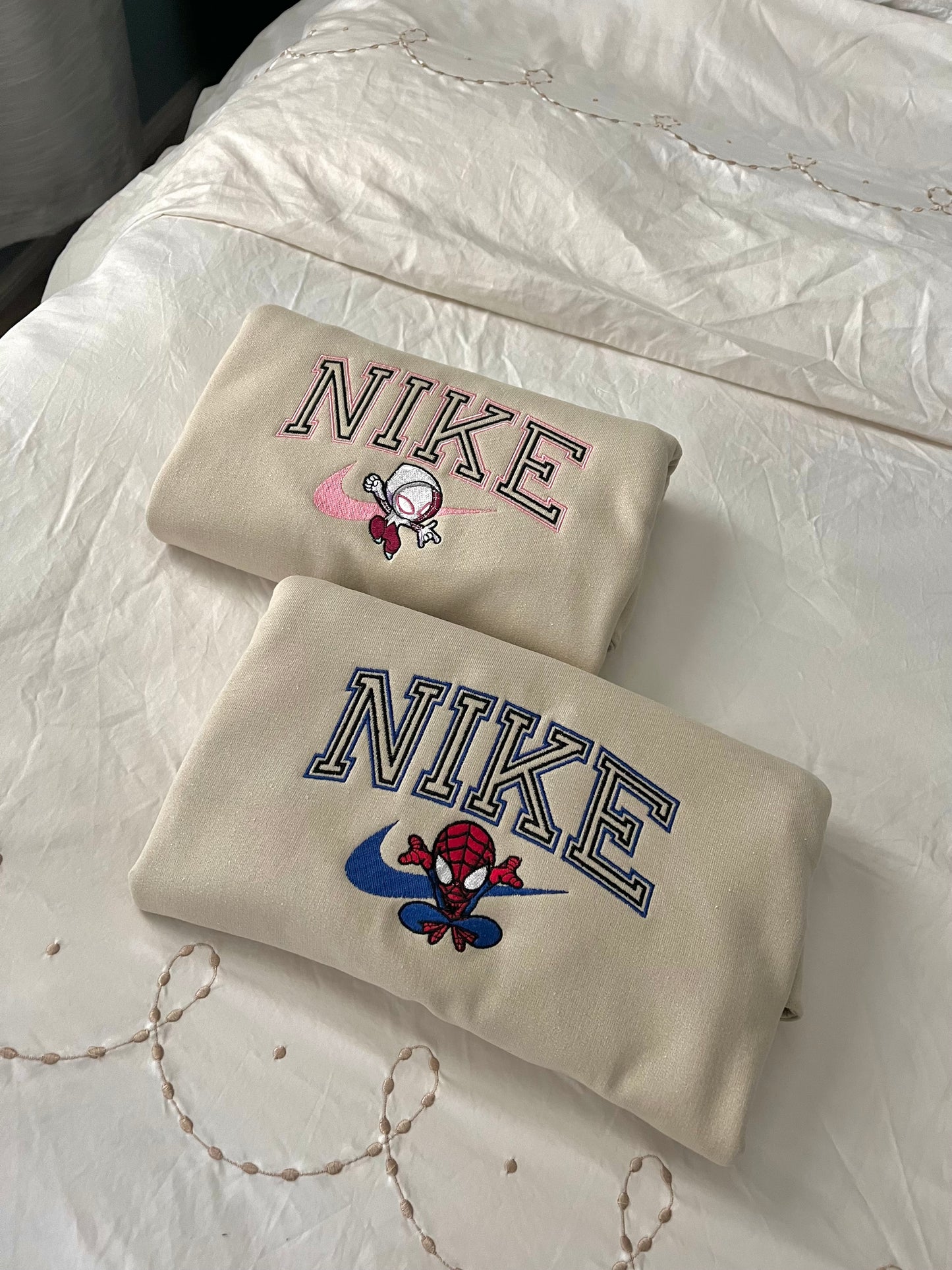Spidey & Gwen duo embroidered sweaters 💗 *pre-order*
