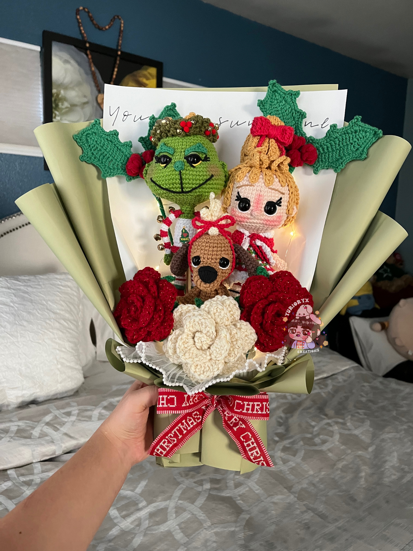 Grinchmas Crochet Eternal Bouquet 🎄