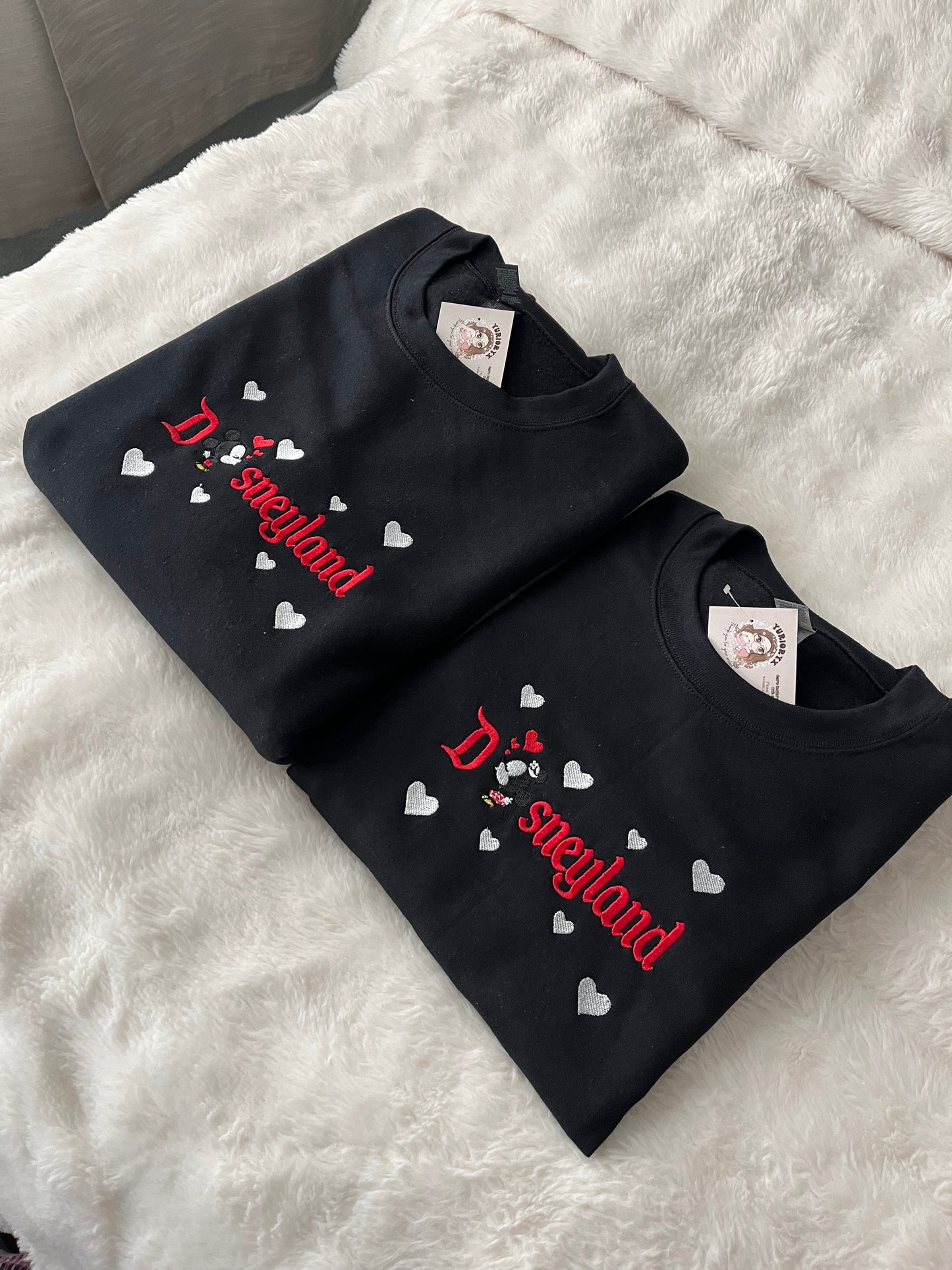 Comic Mike & Mika duo embroidered sweaters 💗 *pre-order*