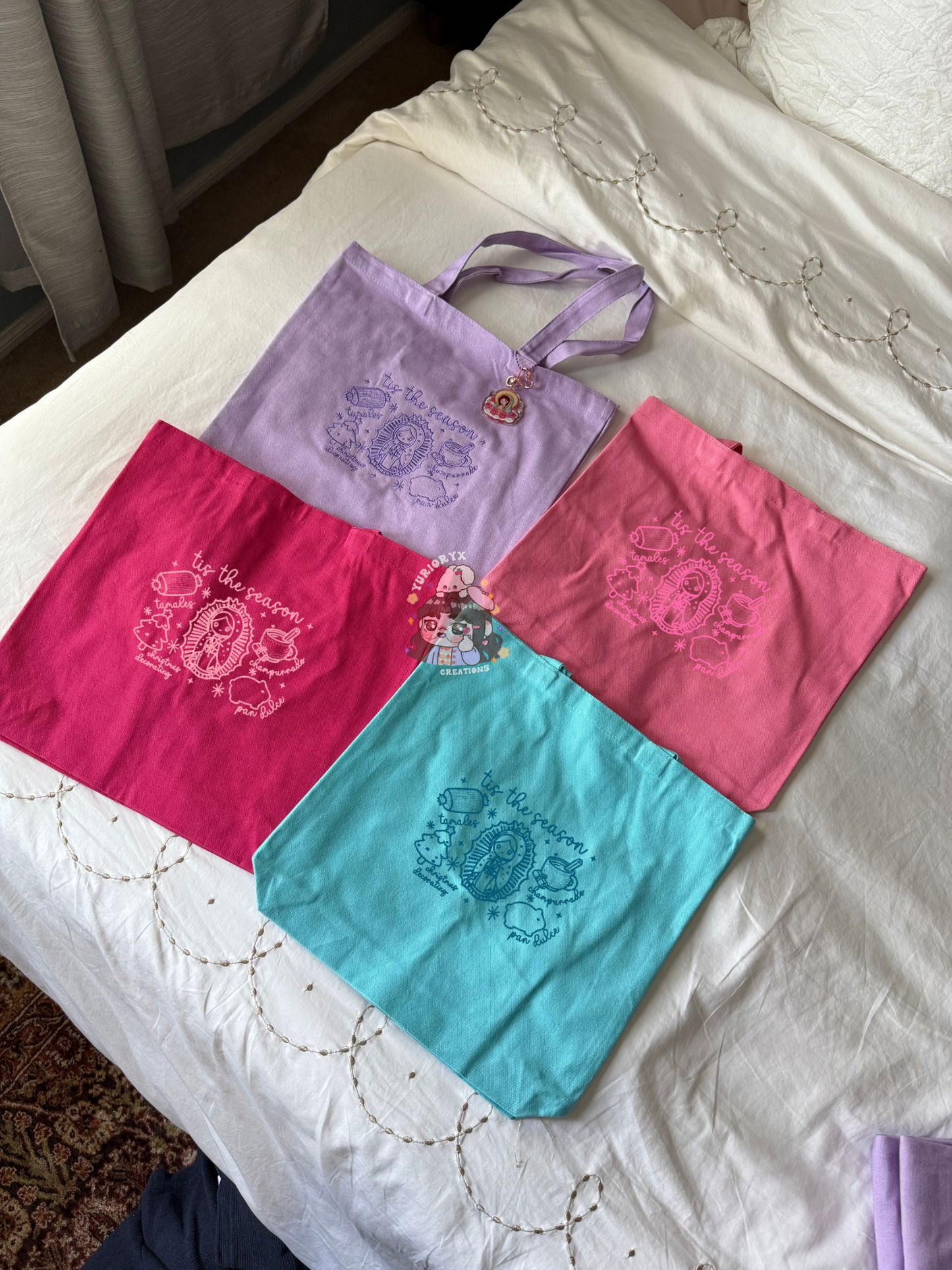 Virgencita 12 de Diciembre embroidered tote 👑 *pre-order*