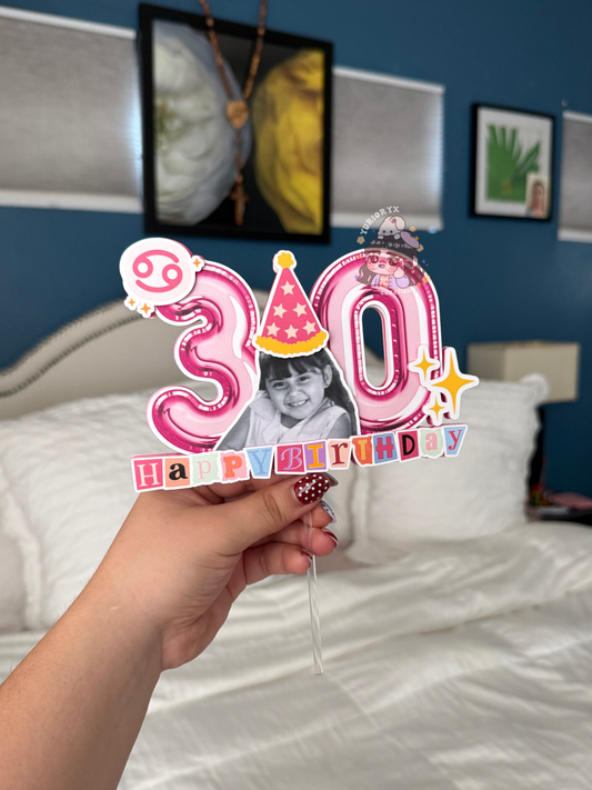Personalized Headshot Birthday Cake topper 🎂