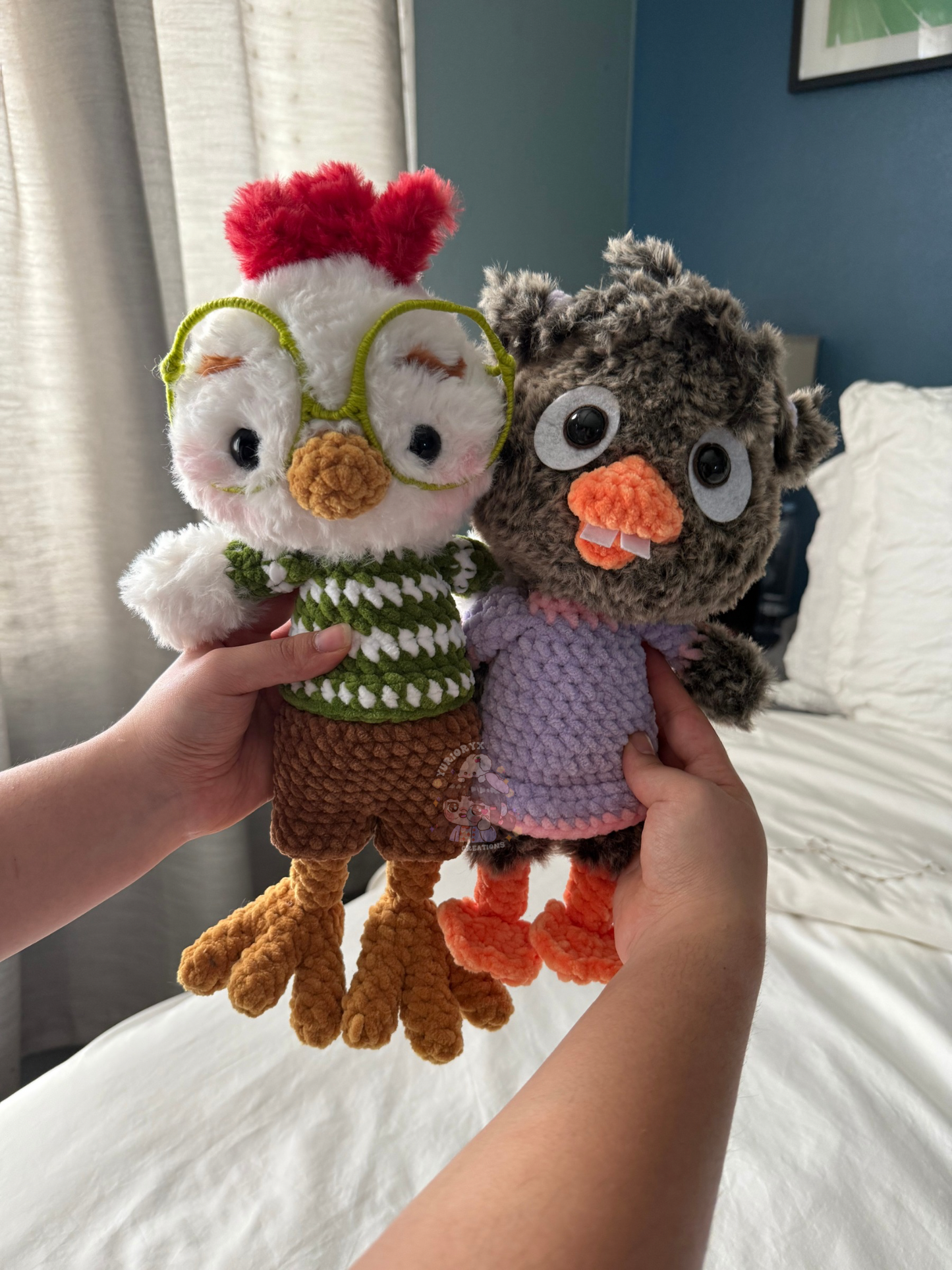 Crochet Fluffy Chicken Little Set 🐔