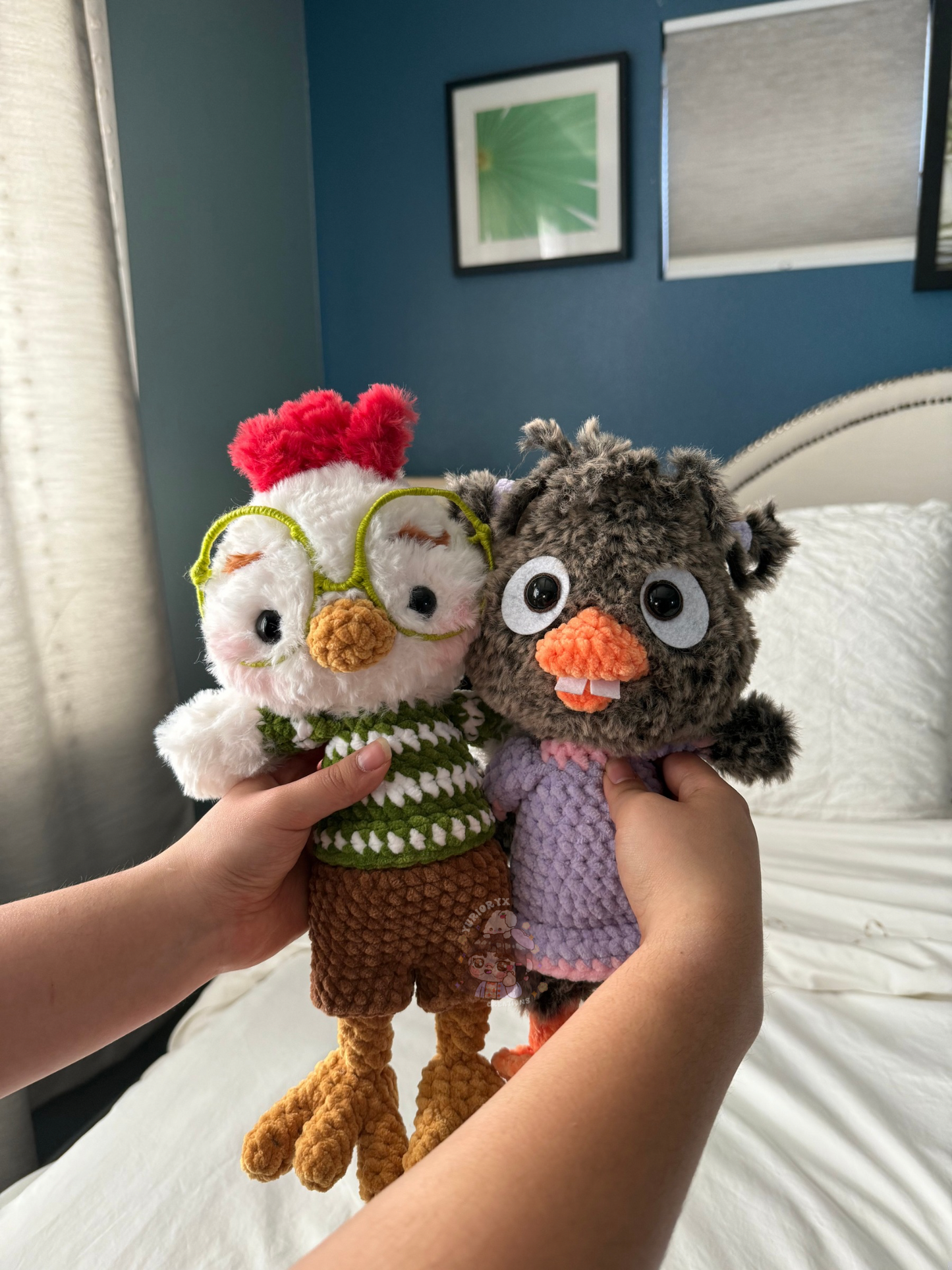 Crochet Fluffy Chicken Little Set 🐔