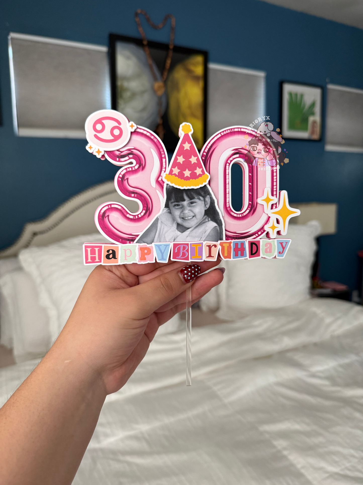 Personalized Headshot Birthday Cake topper 🎂