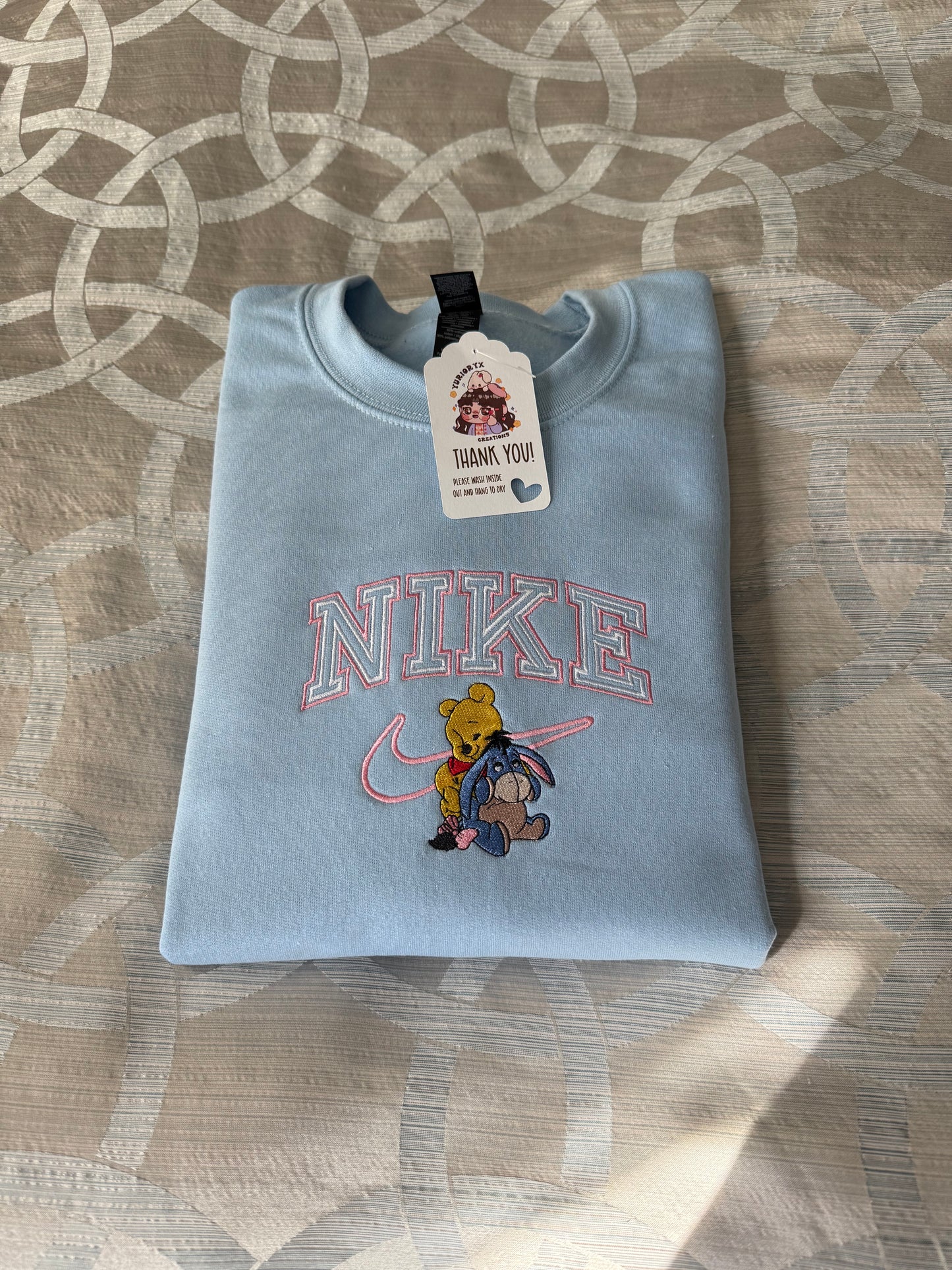 Pooh x Eeyore embroidered sweater 🩵 *pre-order*