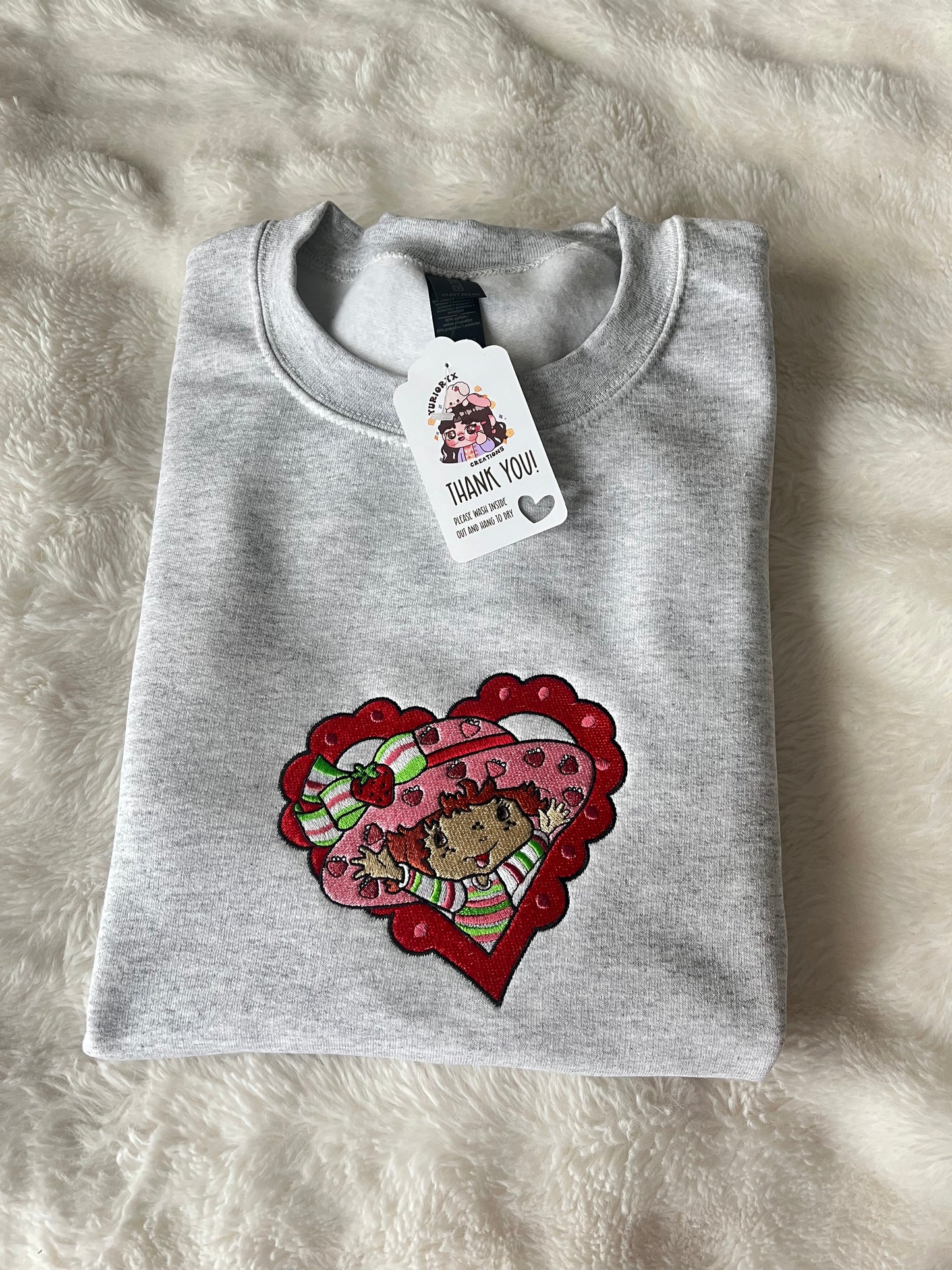 Strawberry embroidered sweater 🍓 *pre-order*