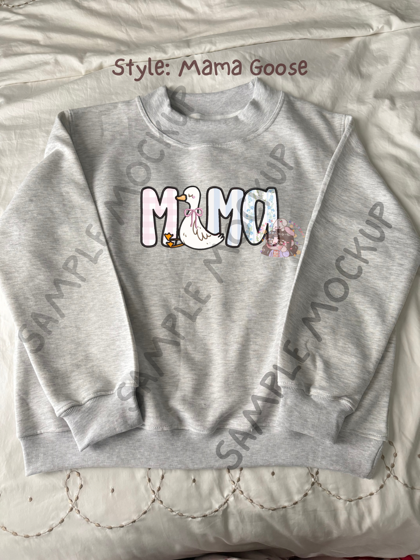 Mama embroidered mock neck sweaters 💝 *pre-order*