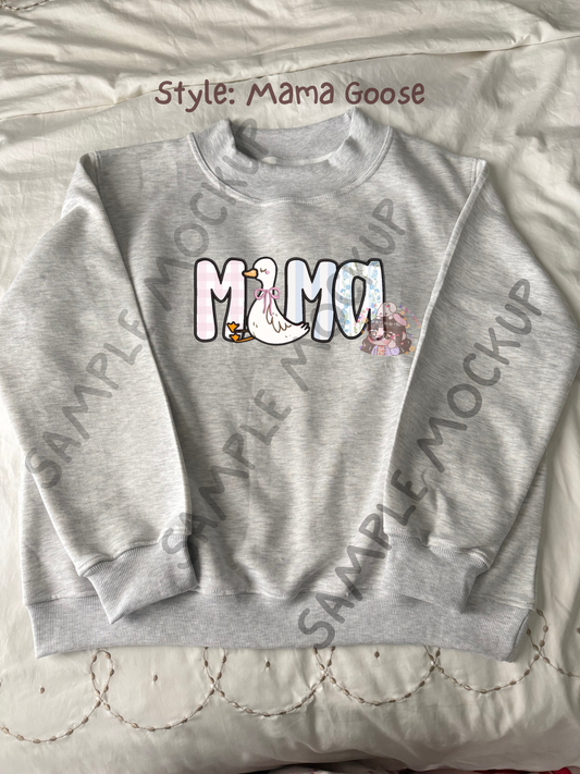 Mama embroidered mock neck sweaters 💝 *pre-order*