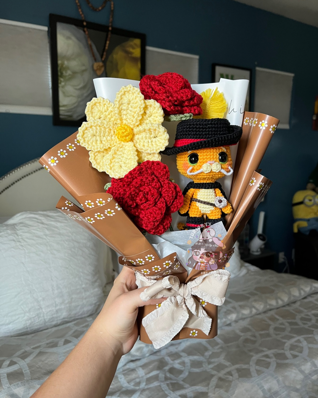 Puss in Boots crochet Bouquet 🧡